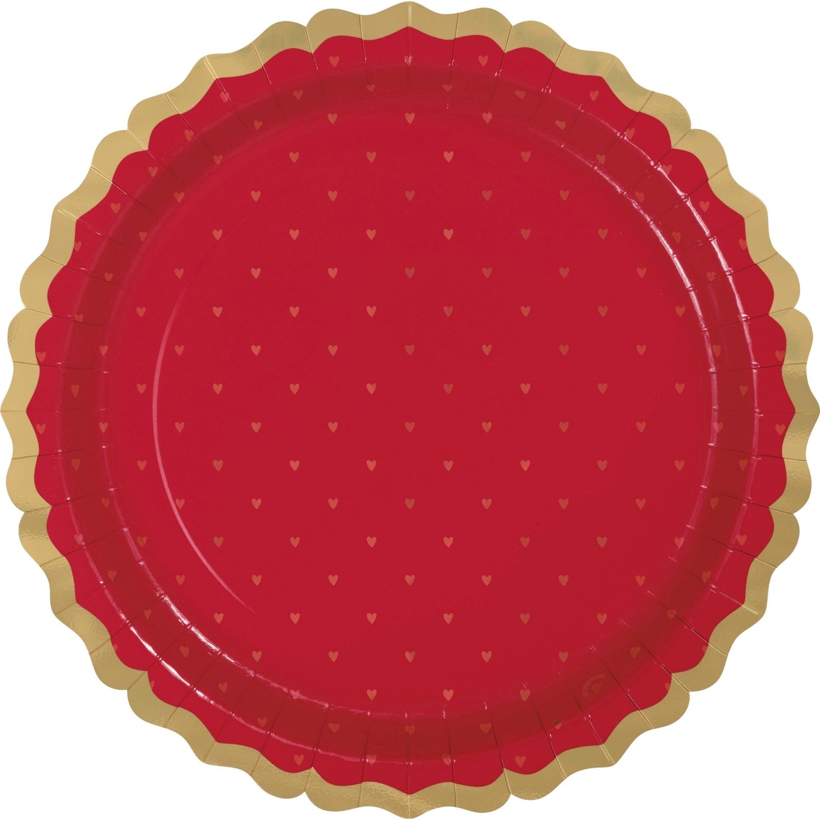 Red & Gold Heart Plates - Stesha Party