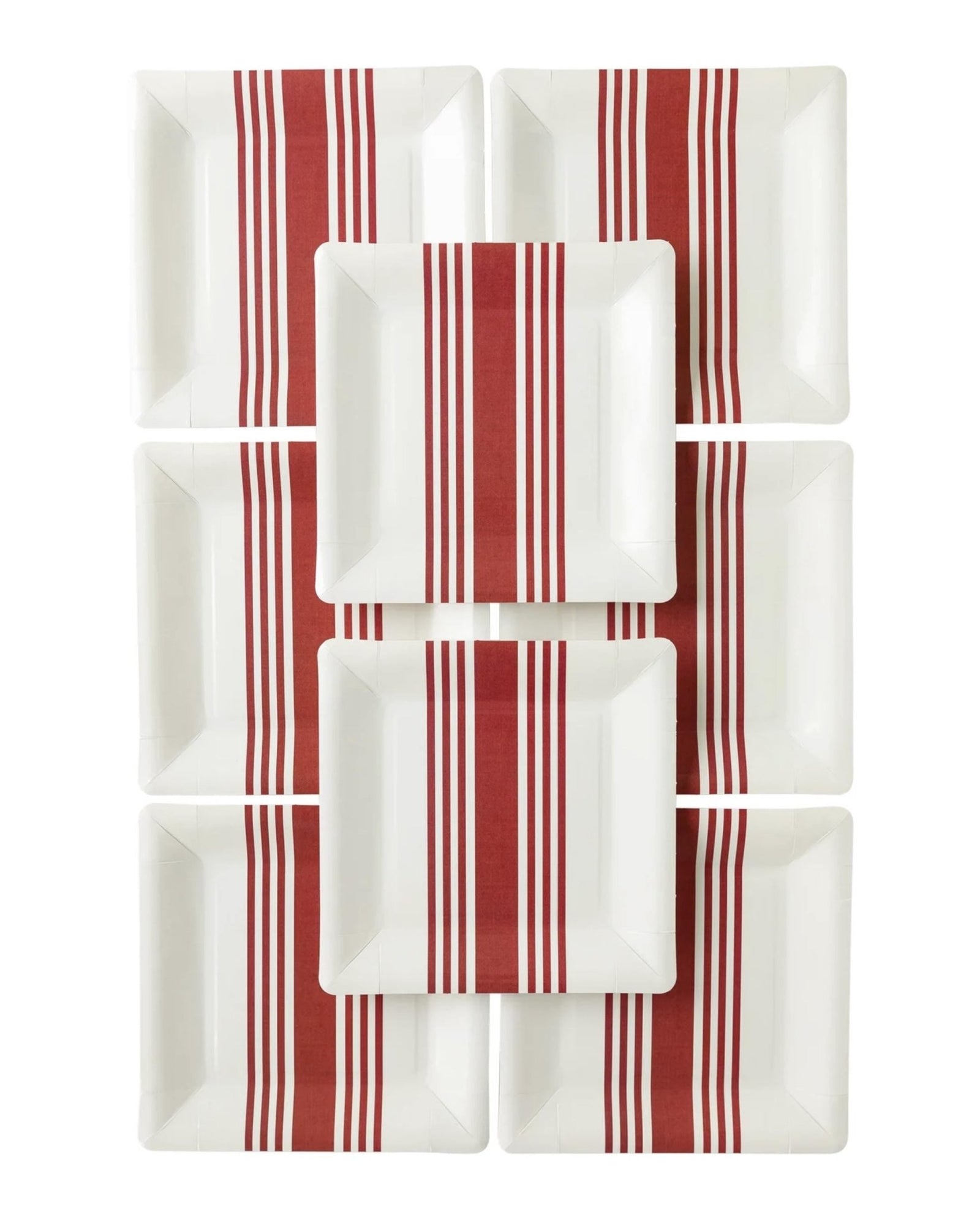 Red Stripe Party Plates - Stesha Party