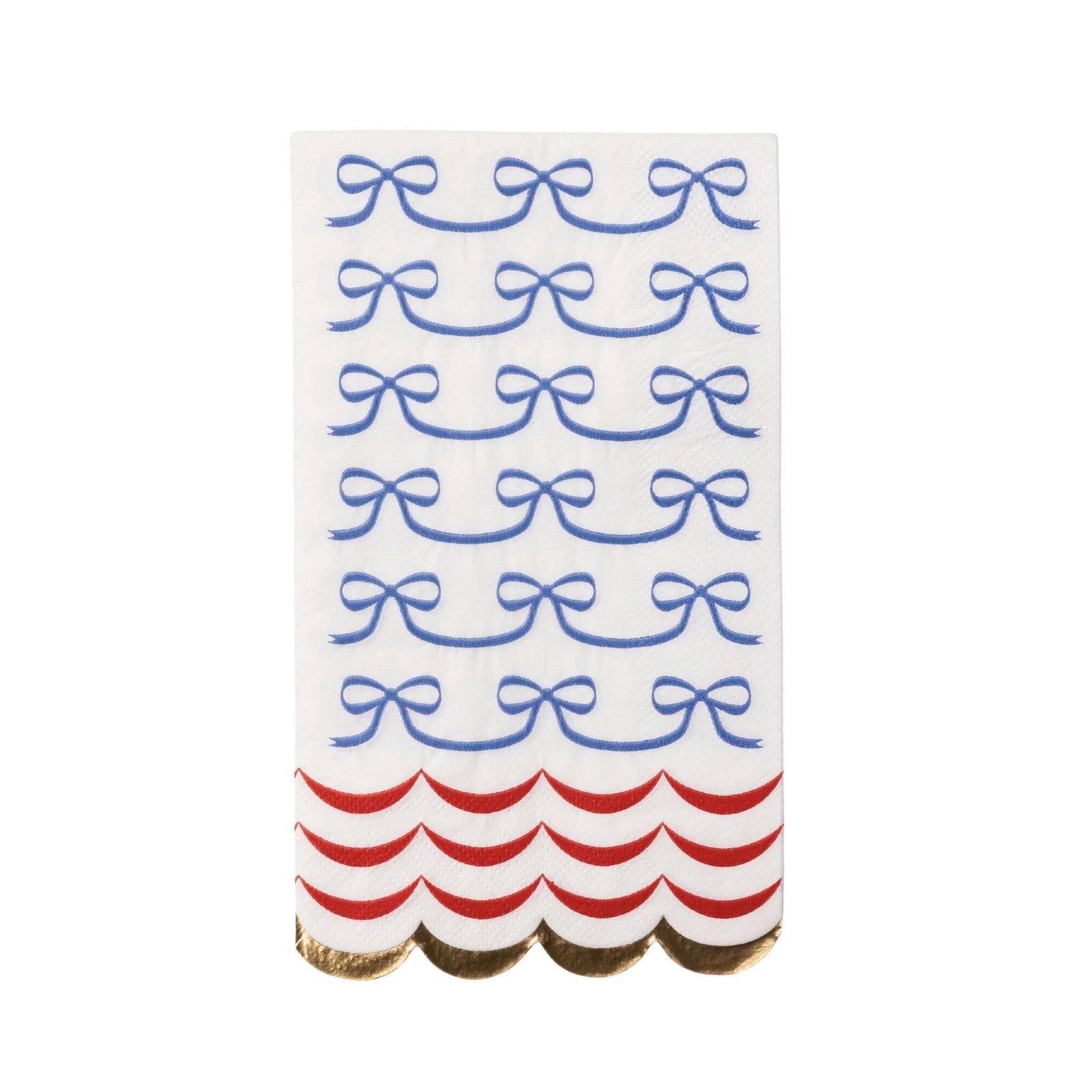 Red, White & Blue Bows Dinner Napkins 20ct - Stesha Party