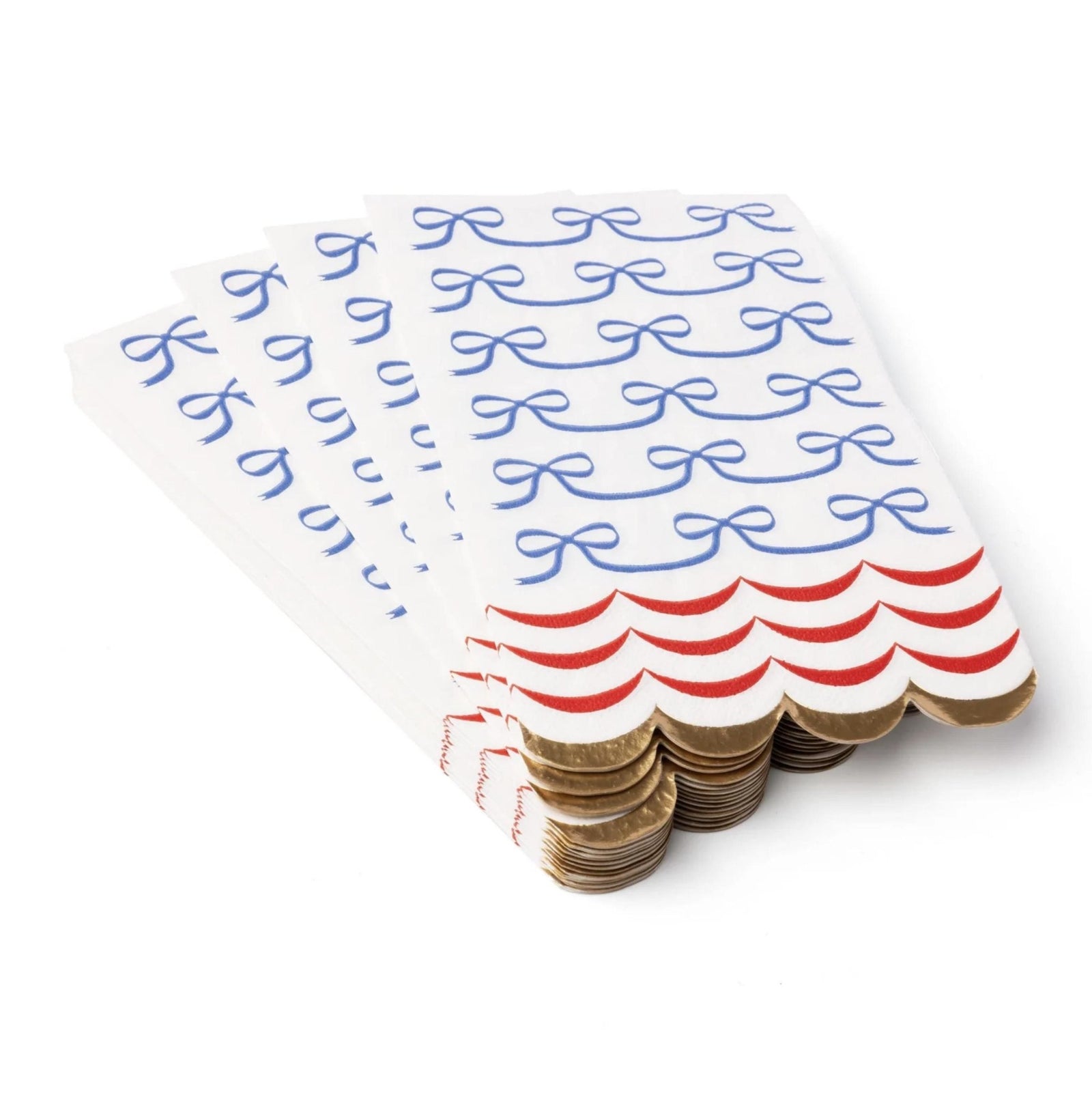 Red, White & Blue Bows Dinner Napkins 20ct - Stesha Party