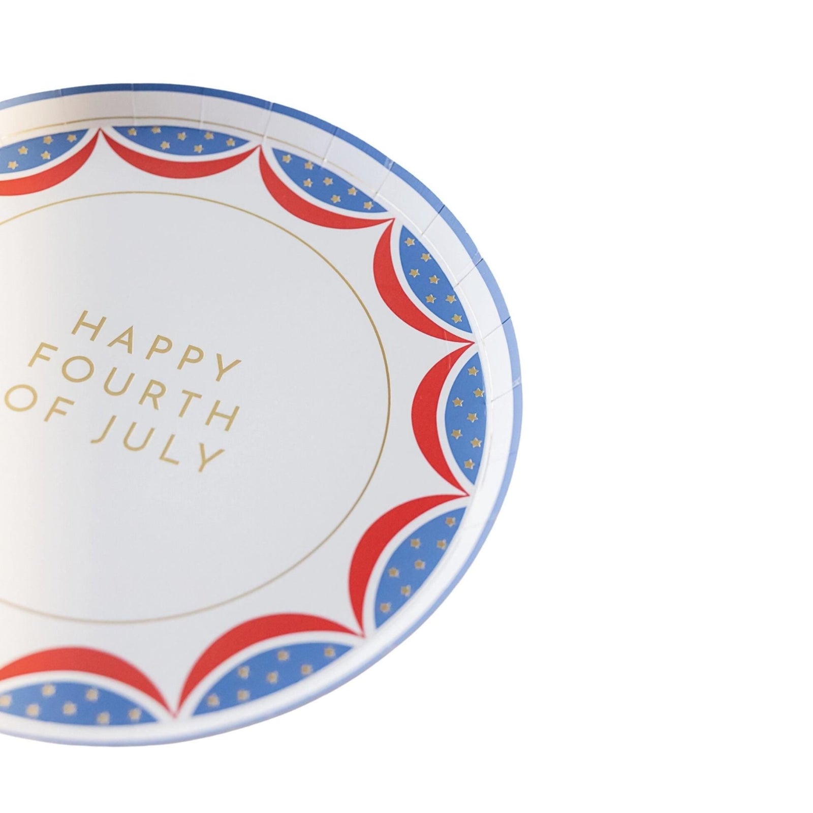 Red, White & Blue Fourth of July Dessert Paper Plates 8ct - Stesha Party