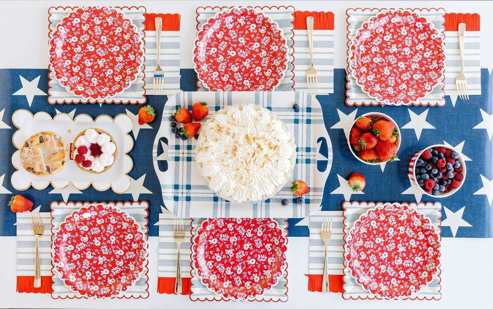 Red White & Blue Plates - Stesha Party