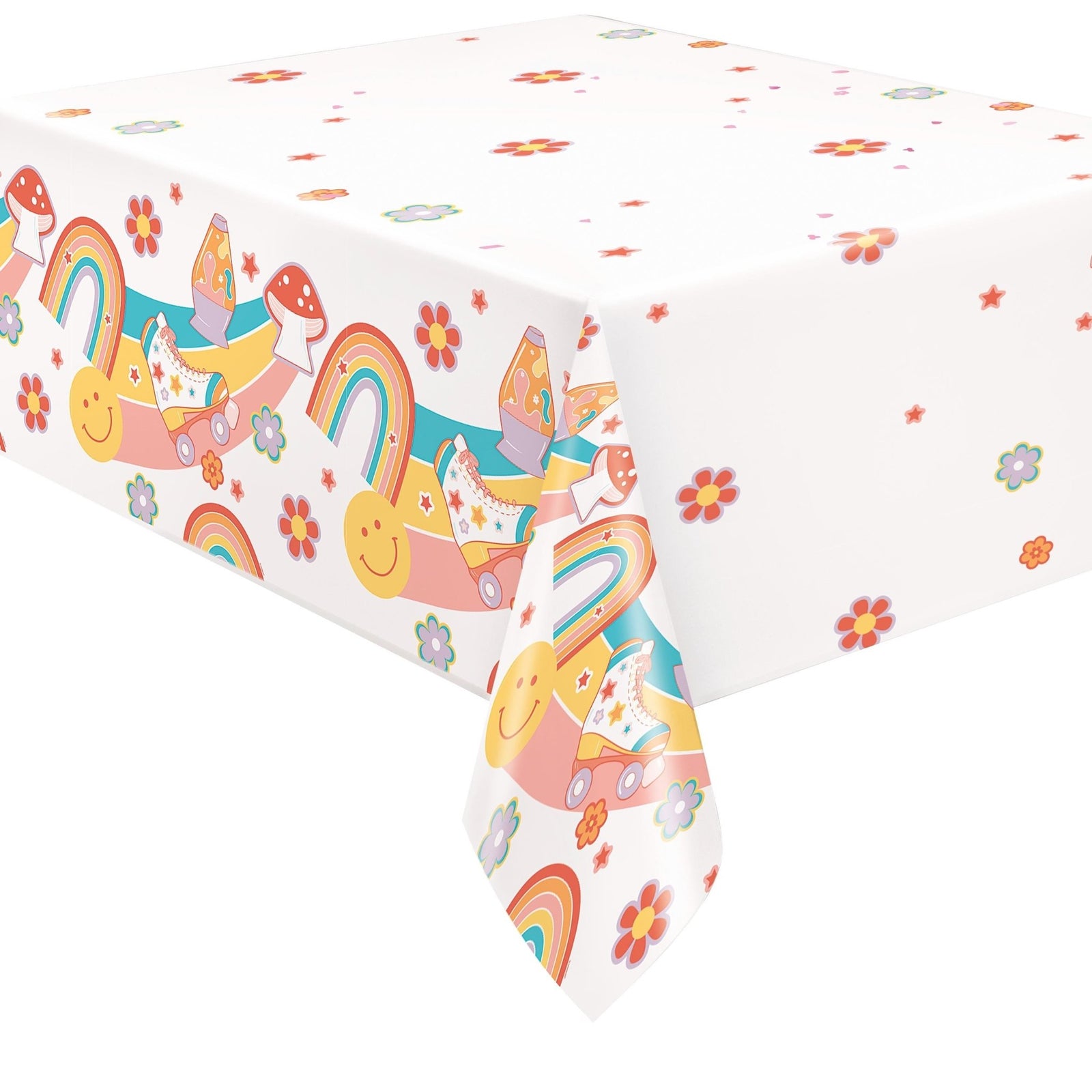 Retro Groovy Plastic Tablecloth - Stesha Party
