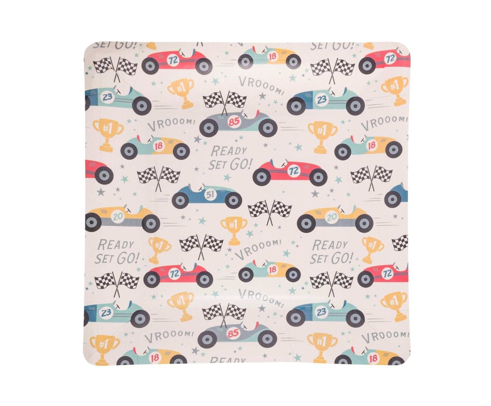 Retro Race Car Party Plates - Stesha Party