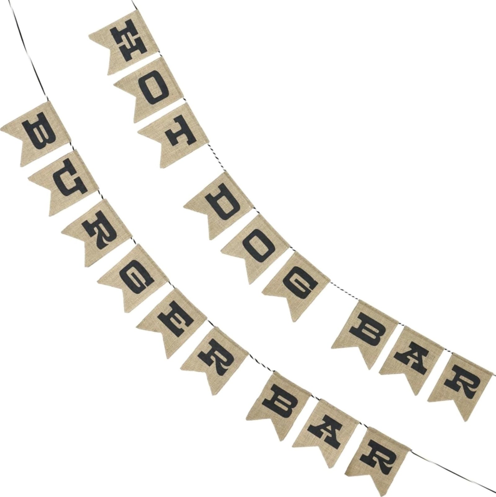 Reversible BBQ Party Burlap Banner 9ft - Stesha Party