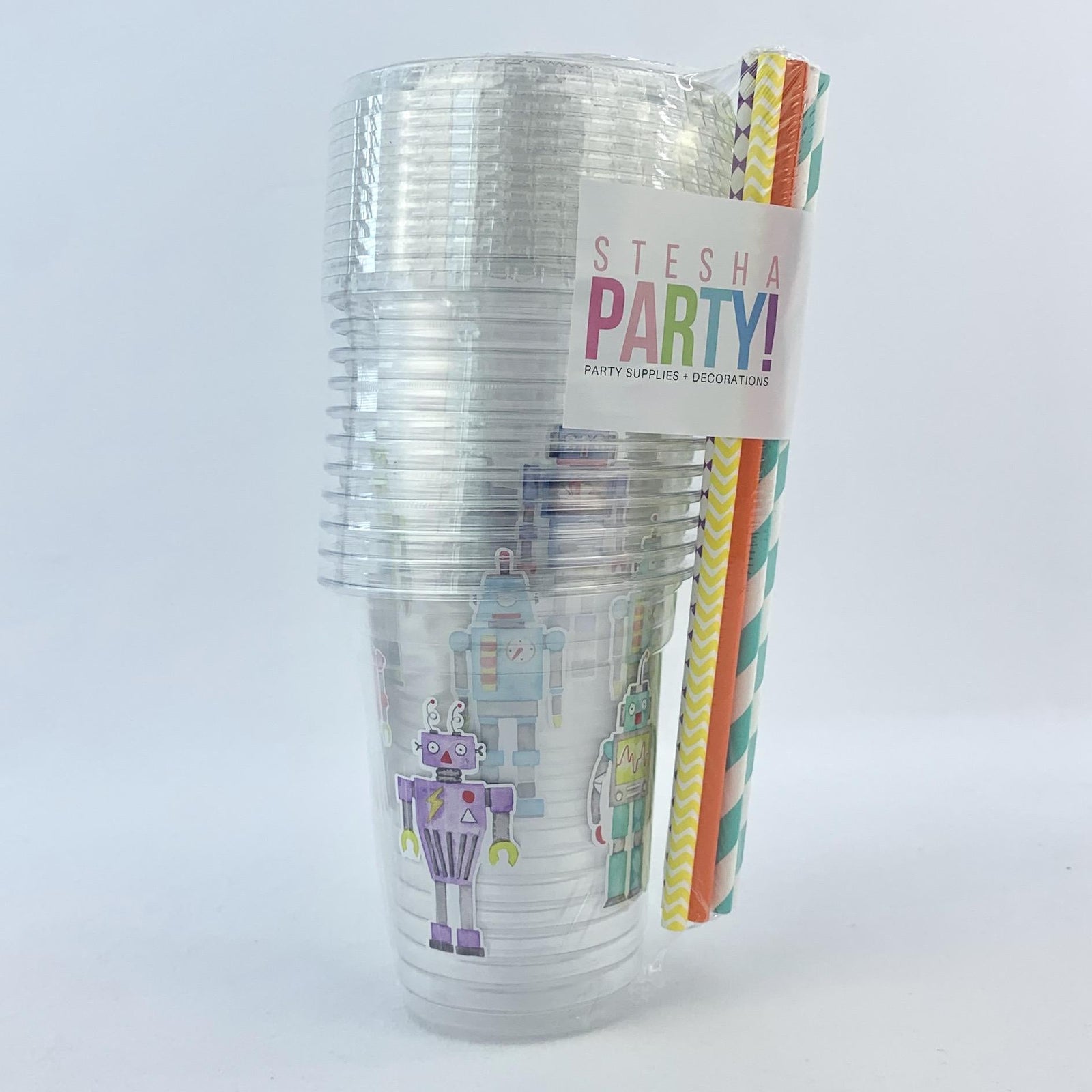Robot Party Cups 12ct - Stesha Party