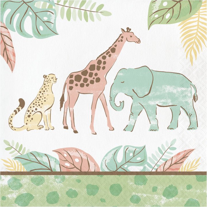 Safari Animal Party Napkins - Stesha Party