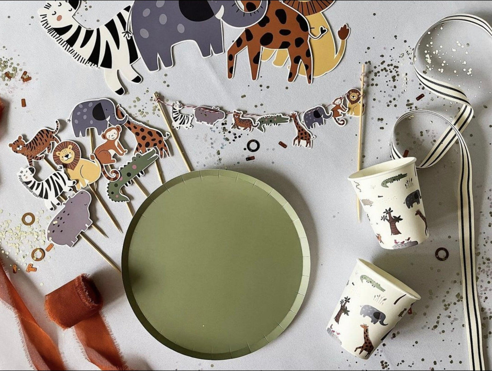 Safari Animals Party Cups 8ct - Stesha Party