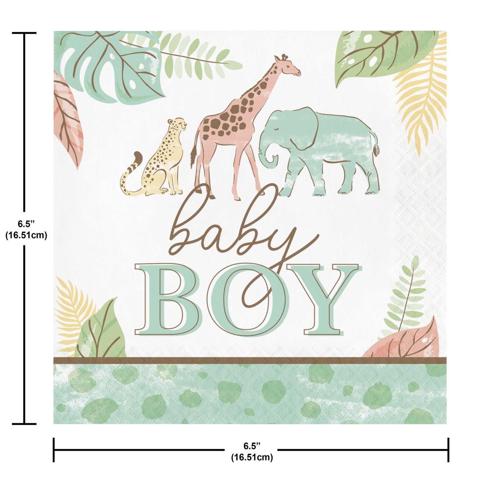 Safari Boy Baby Shower Napkins - Stesha Party