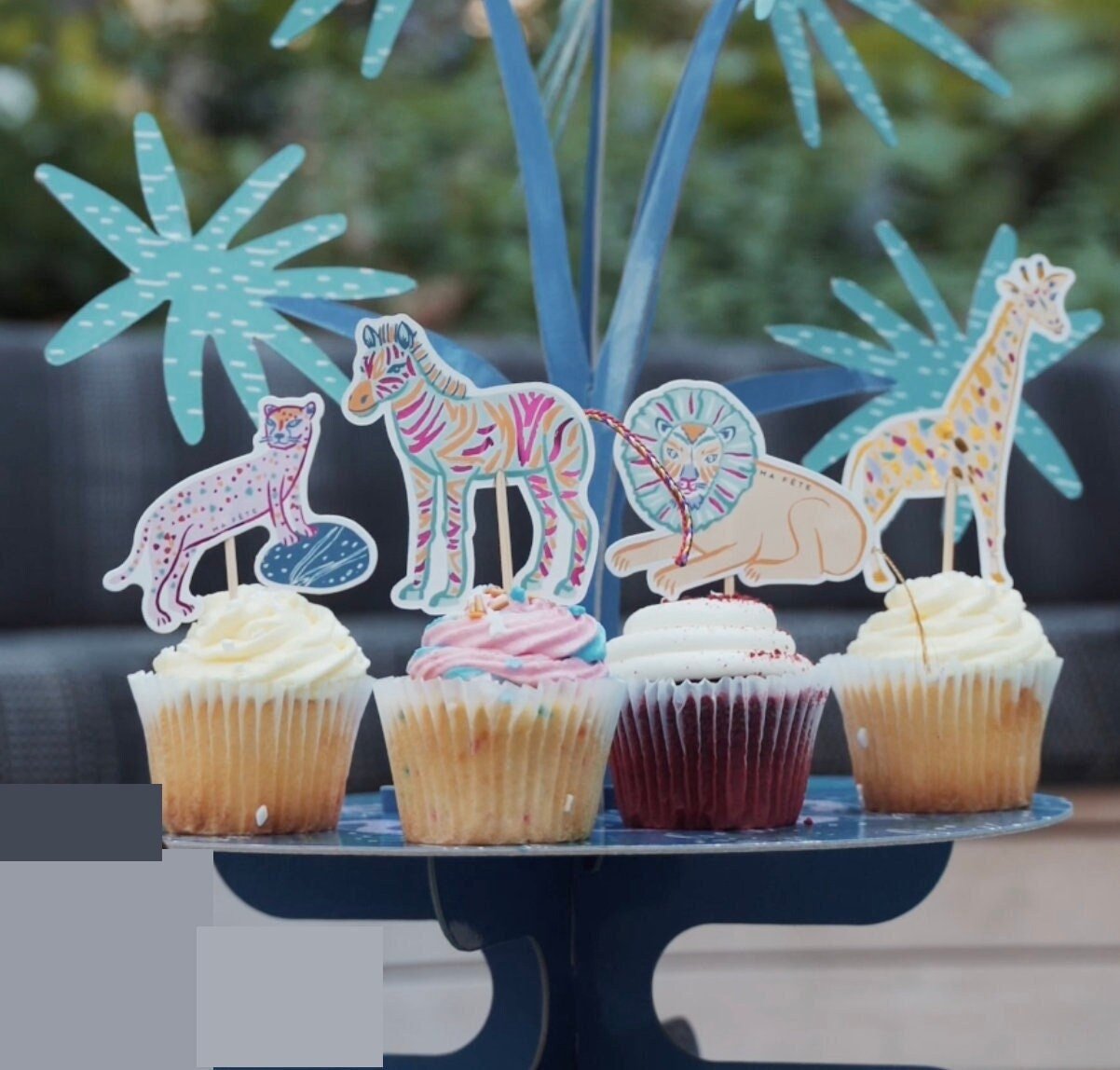 Safari Cupcake Toppers & Liners - Stesha Party