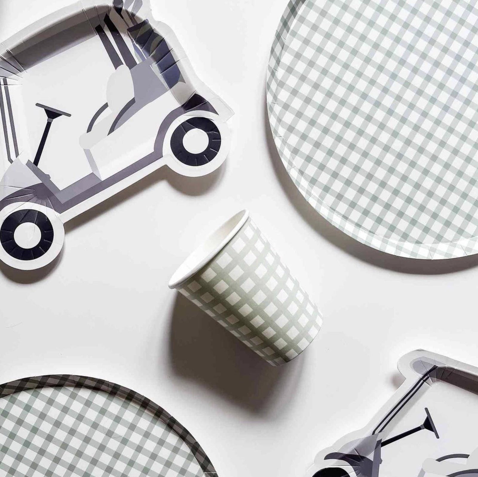 Sage Green 9oz Paper Cups 8ct - Stesha Party