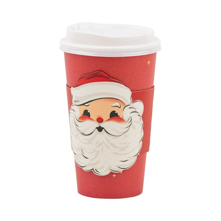 Santa To Go Cups 16 oz - Stesha Party