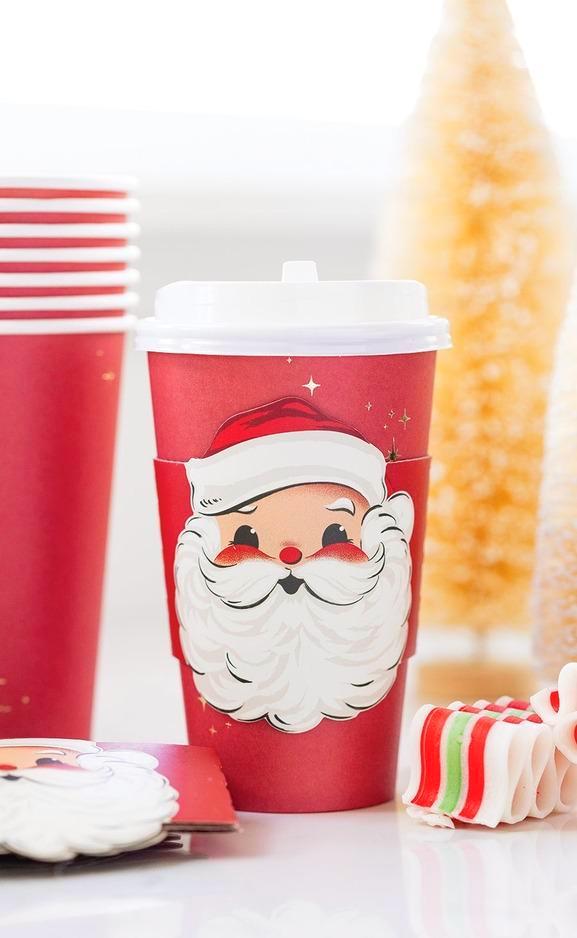 Santa To Go Cups 16 oz - Stesha Party