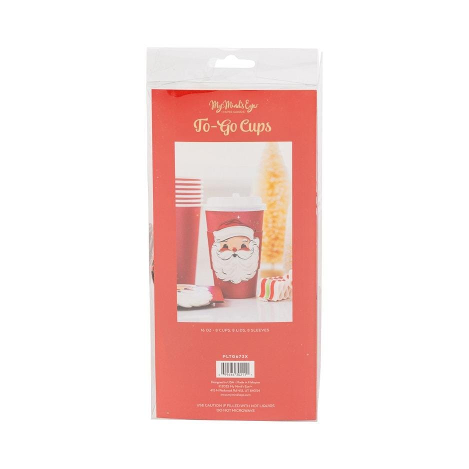 Santa To Go Cups 16 oz - Stesha Party