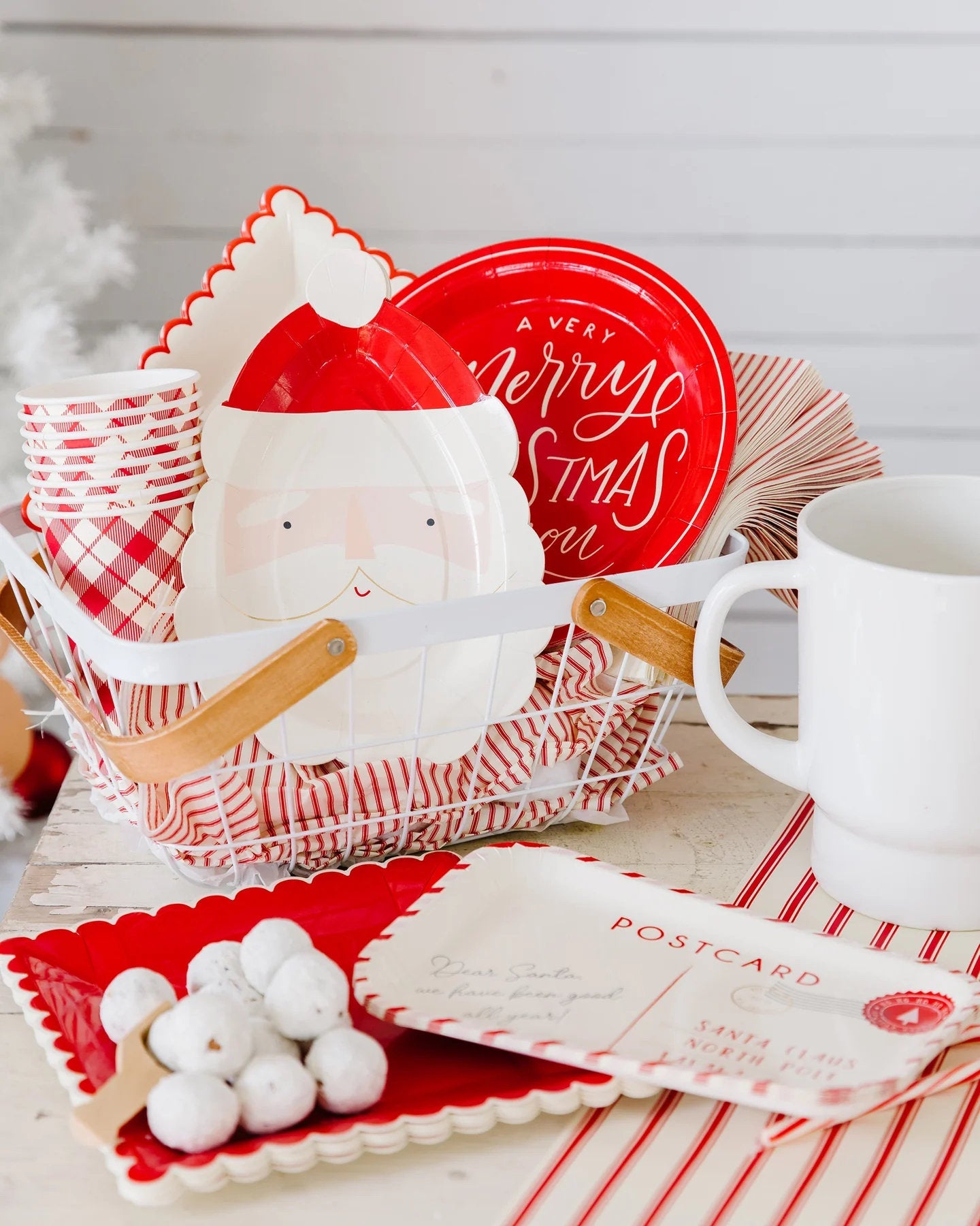 Santa Wish List Postcard Plates - Stesha Party