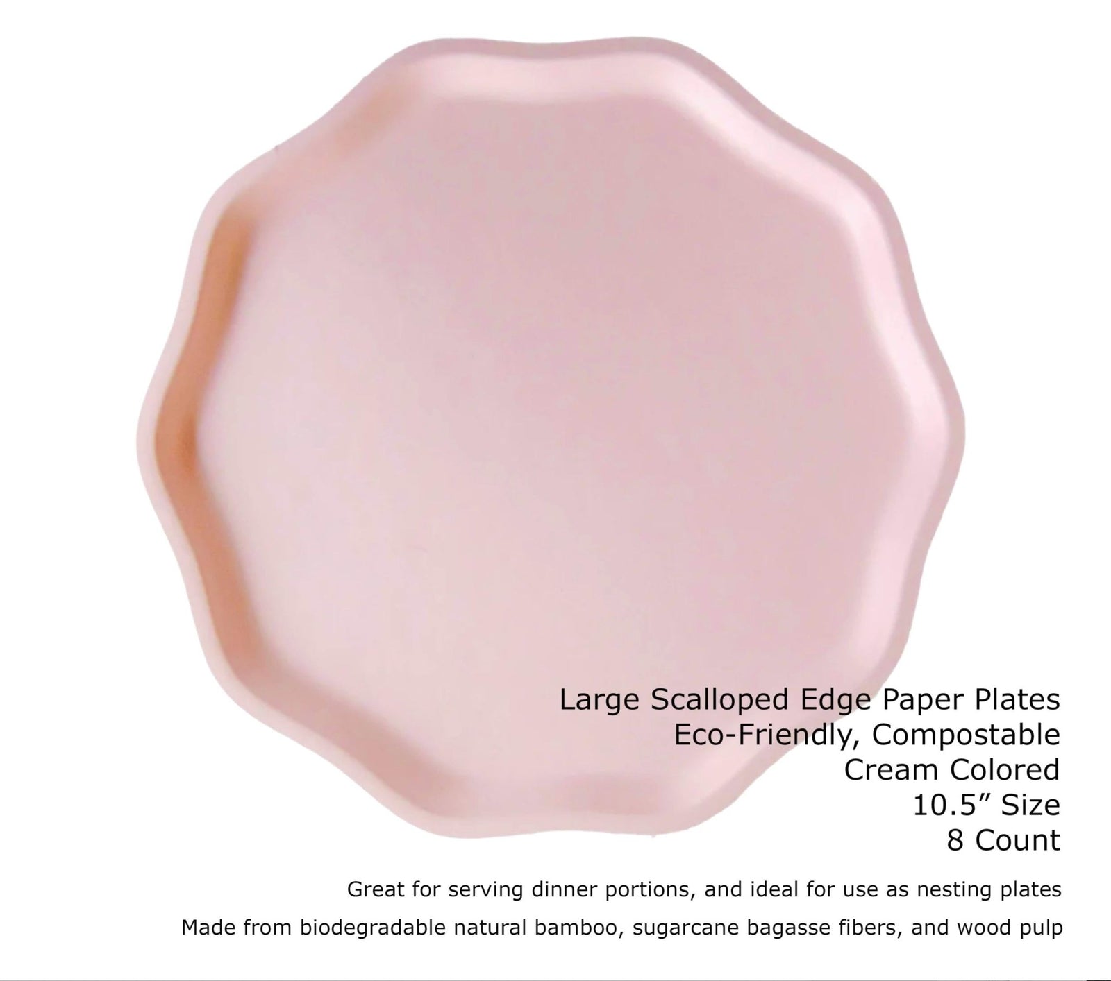 Scalloped Pink Party Plates - Stesha Party
