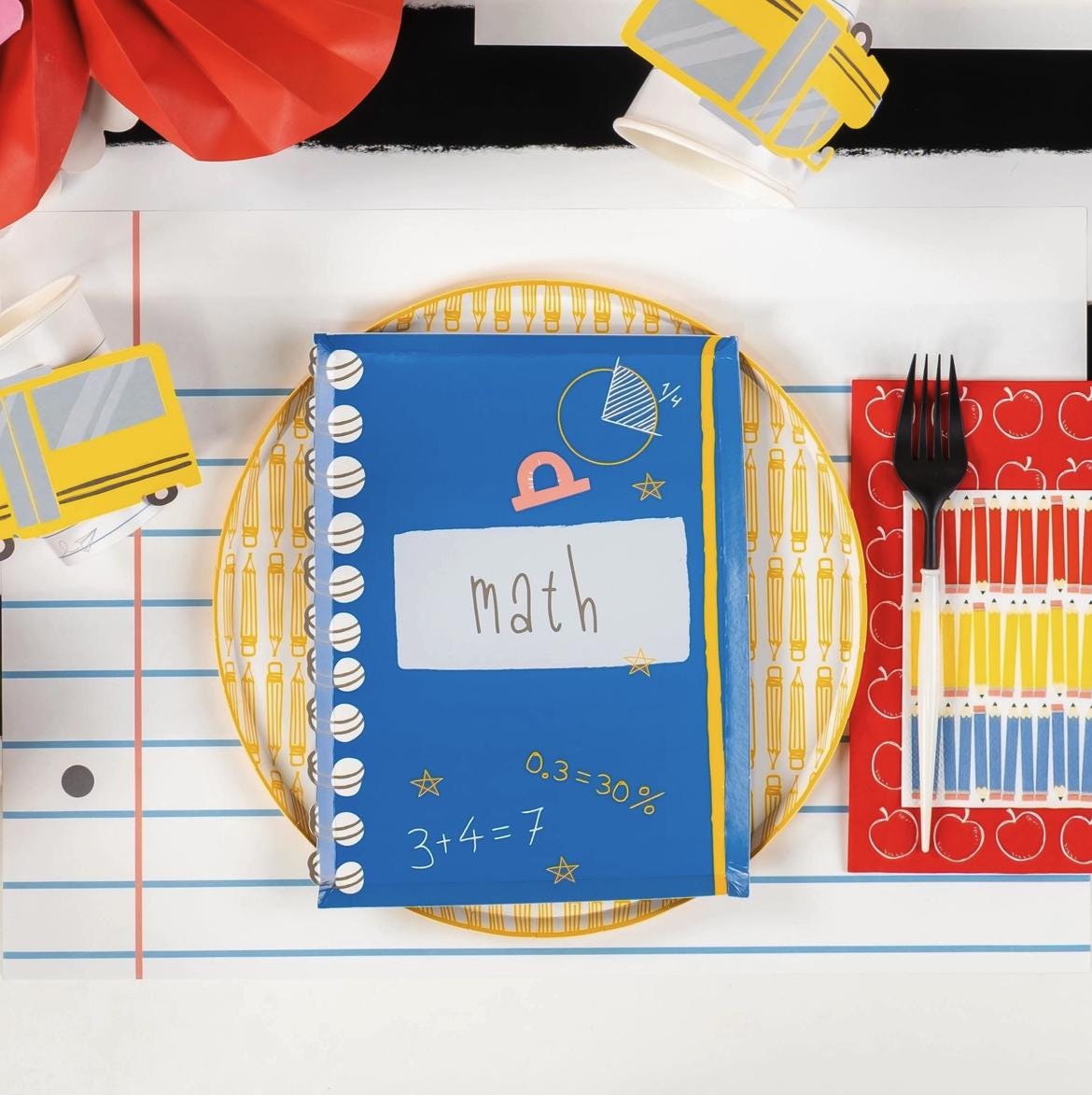 School Notebook Plates 8ct - Stesha Party