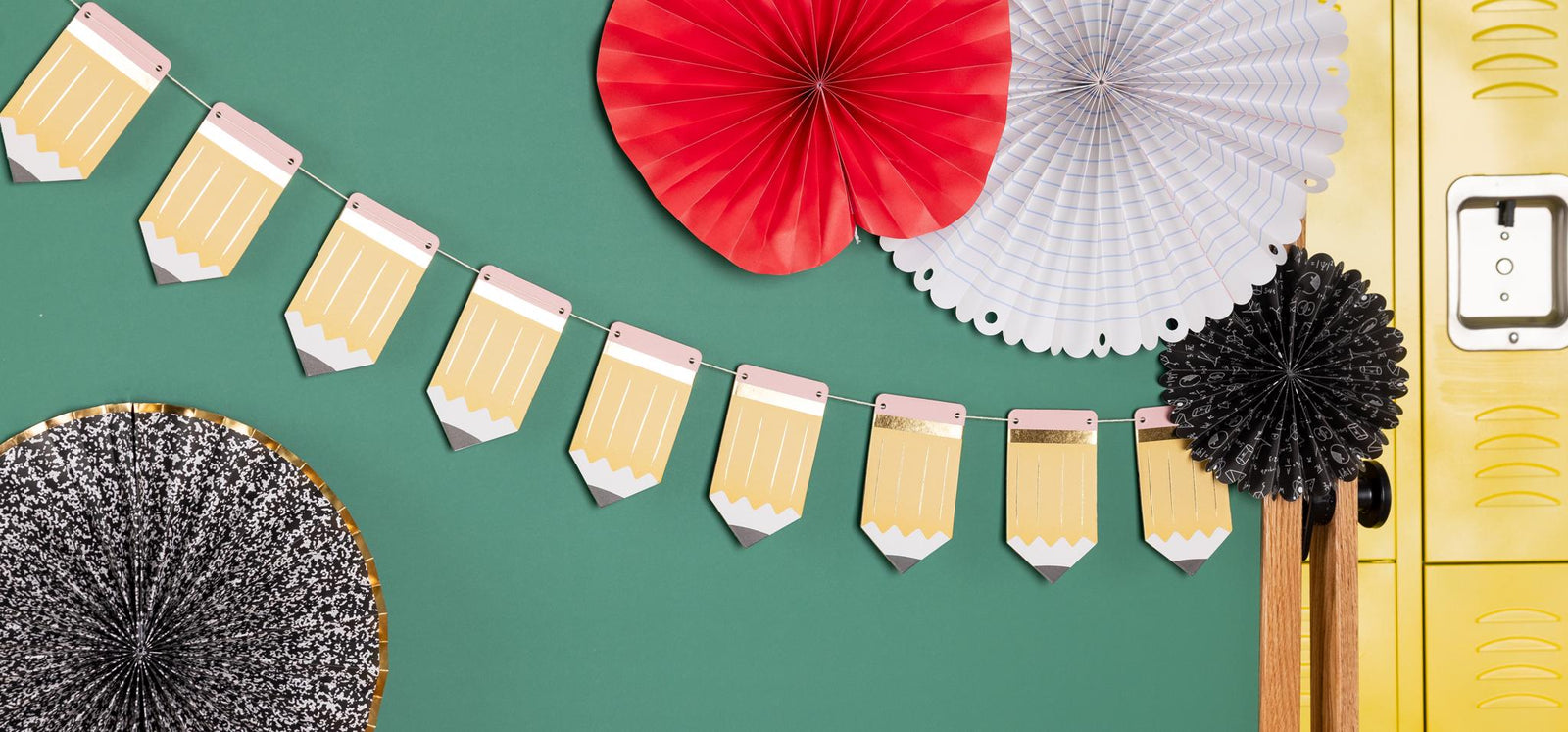 School Pencil Banner 5ft - Stesha Party