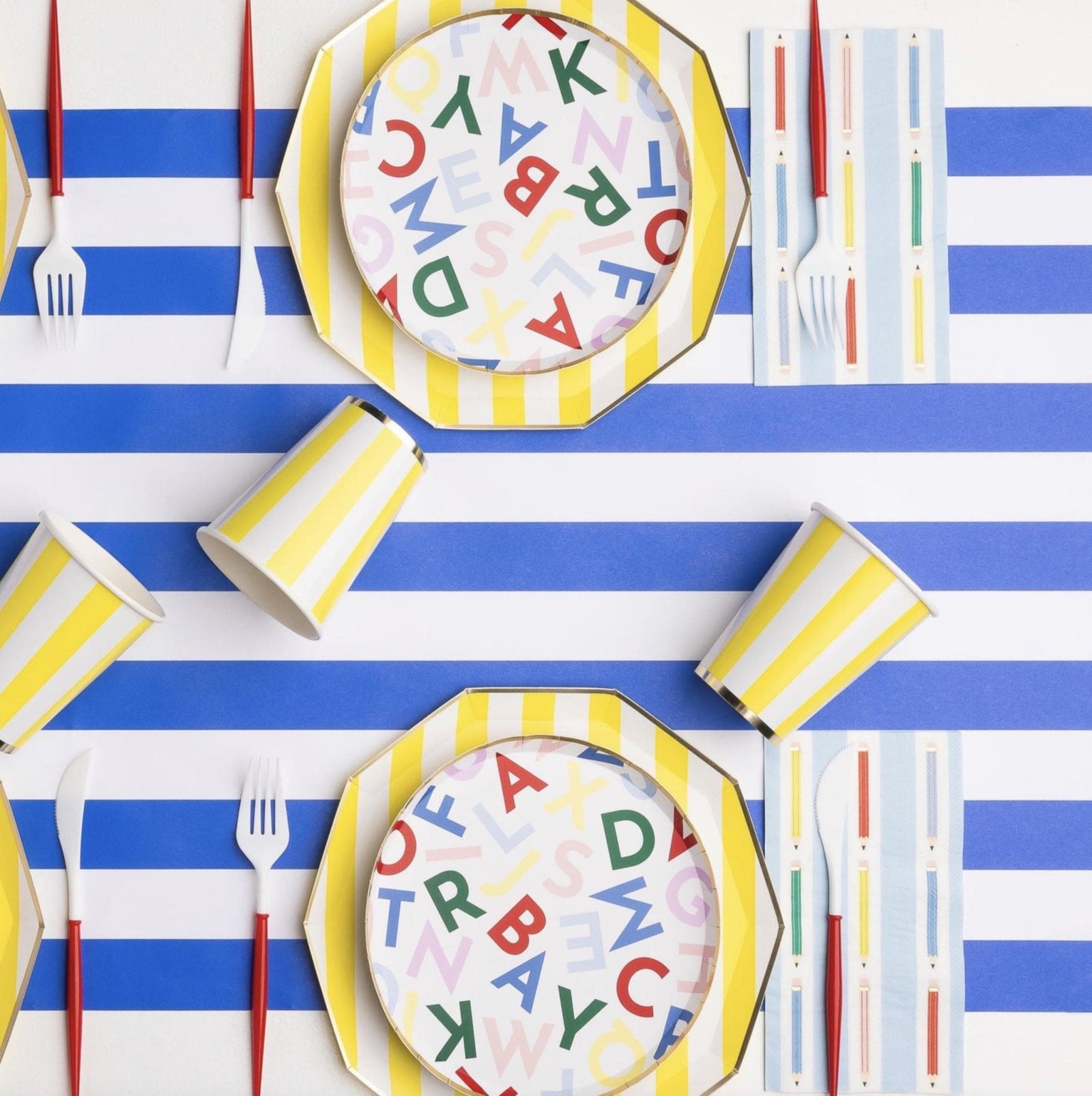 School Pencil Paper Napkins 20ct - Stesha Party