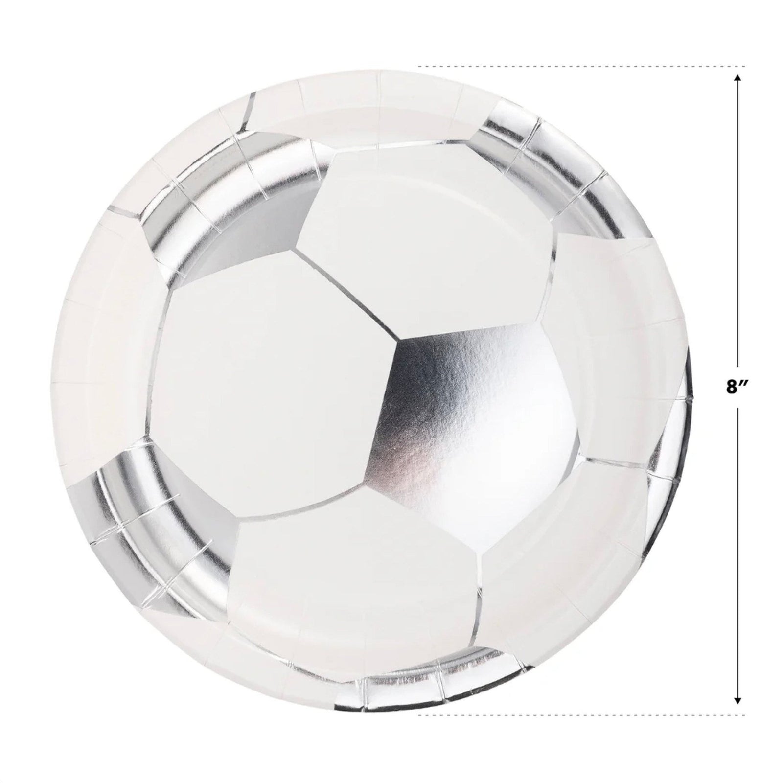 Silver Soccer Ball Plates - Stesha Party