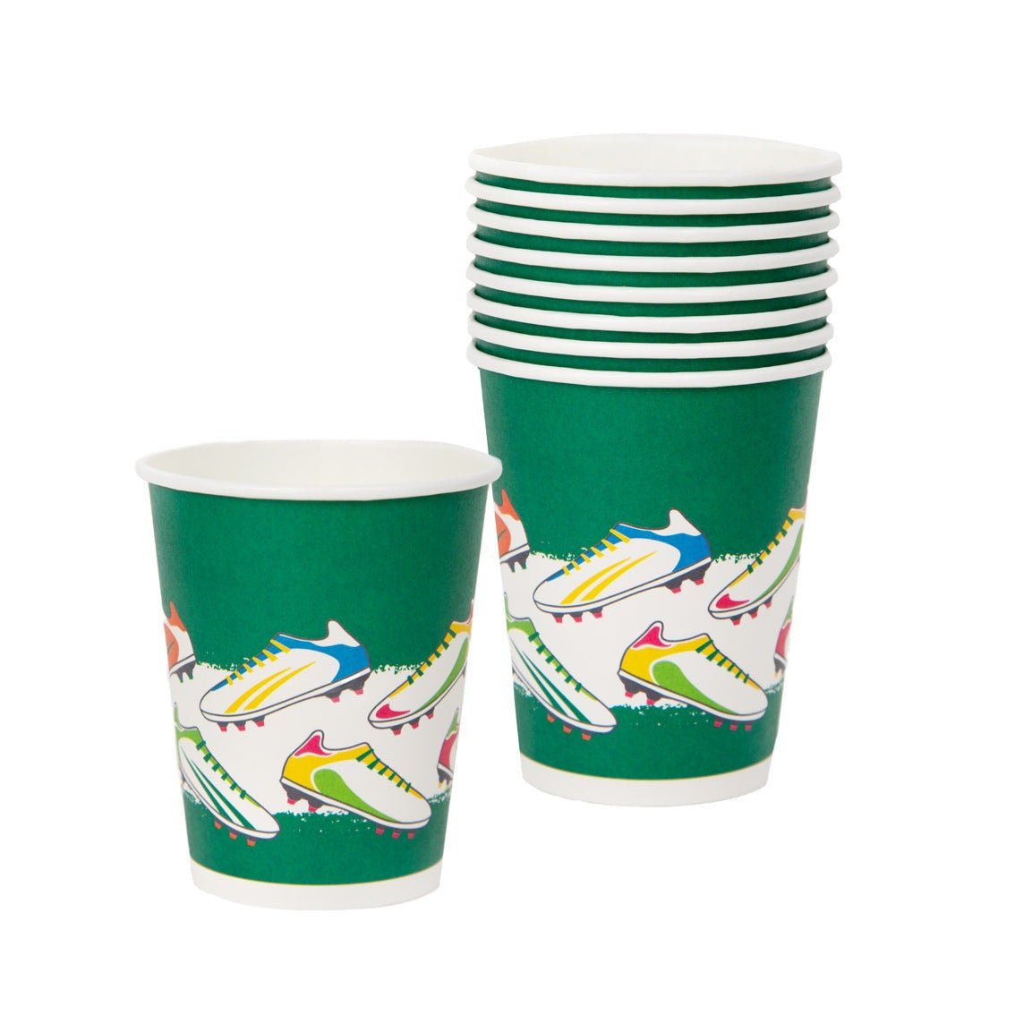 Soccer Cleat Birthday Party Cups - Stesha Party