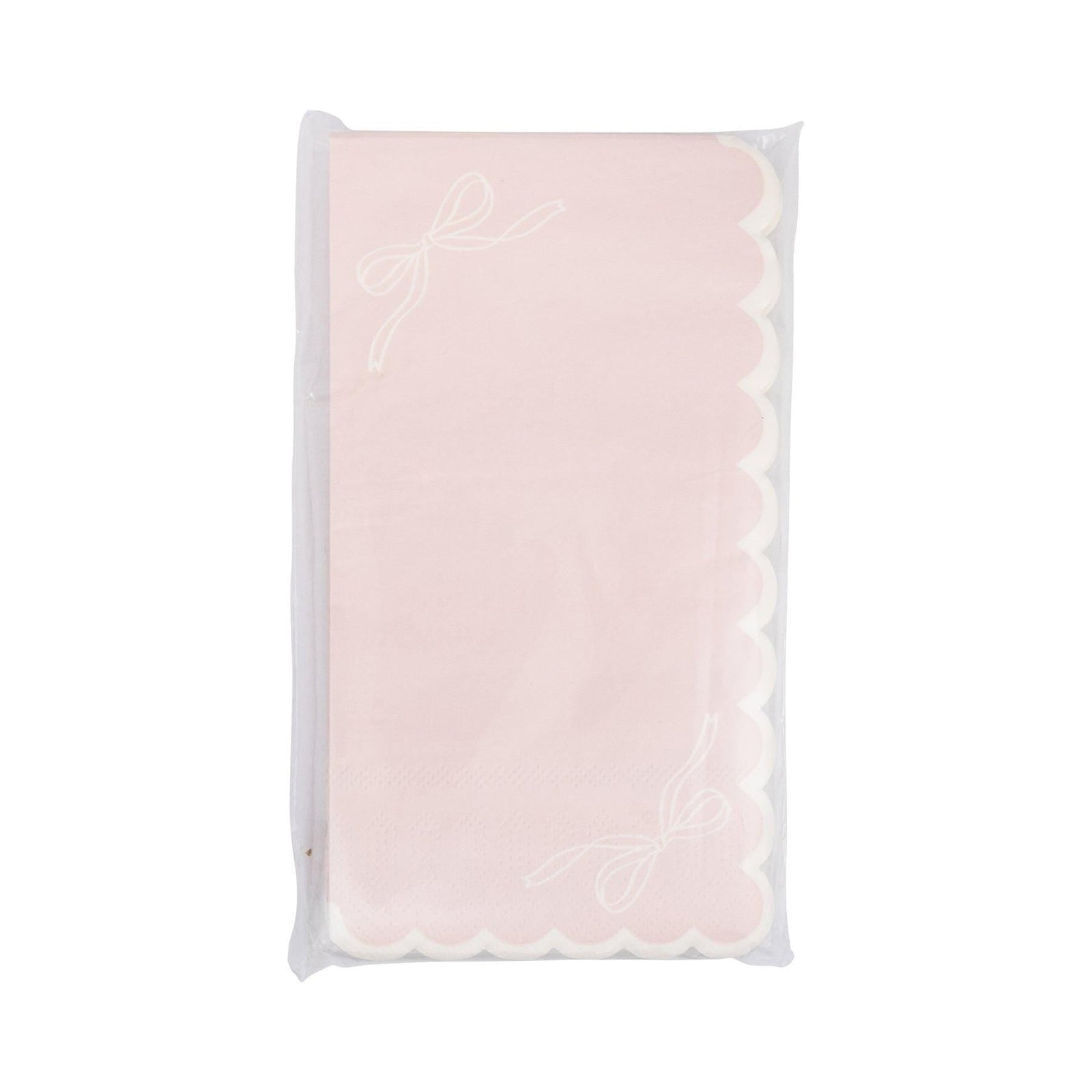 Soft Pink Bow Dinner Napkins 24ct - Stesha Party