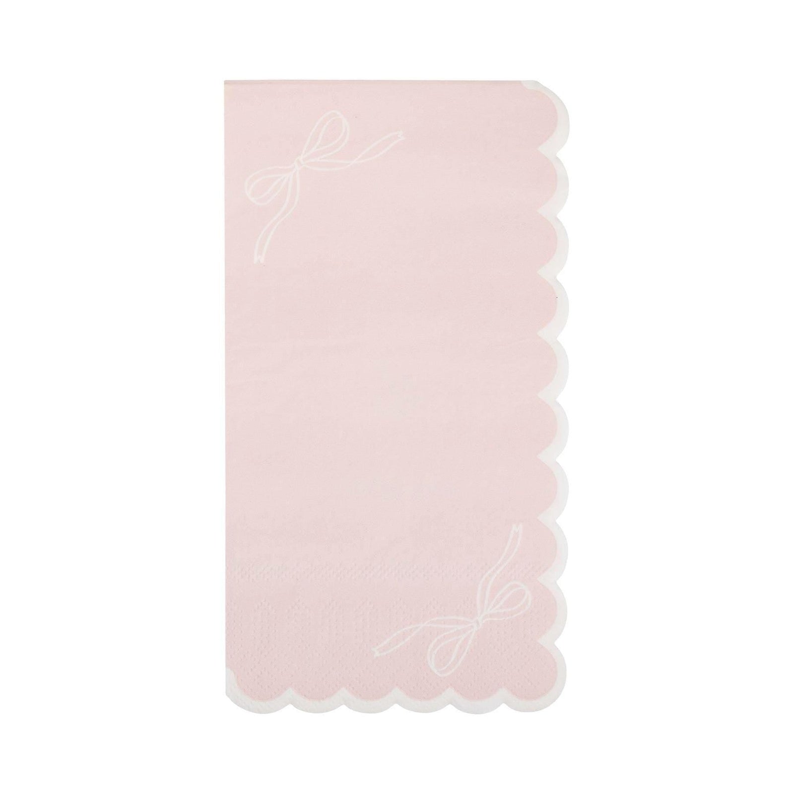Soft Pink Bow Dinner Napkins 24ct - Stesha Party