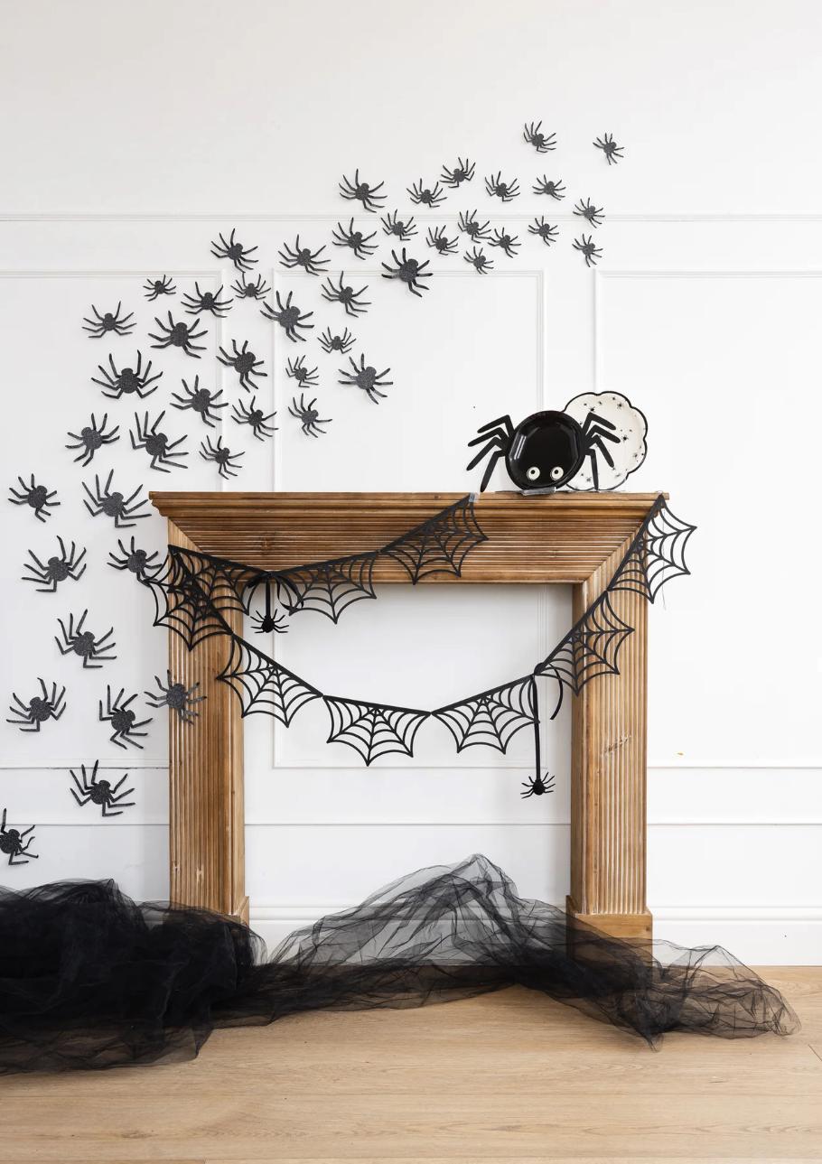 Spider Web Halloween Banner - Stesha Party