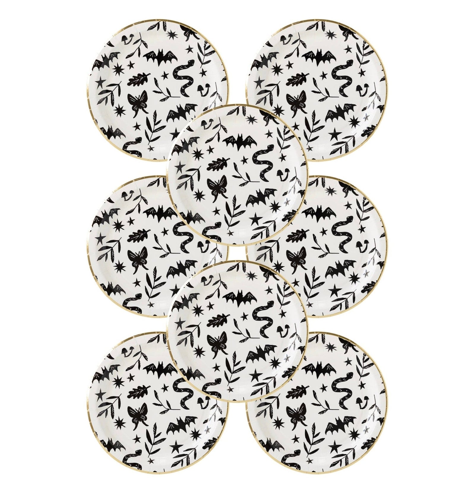 Spooky Snake Sketches Party Plates - Stesha Party