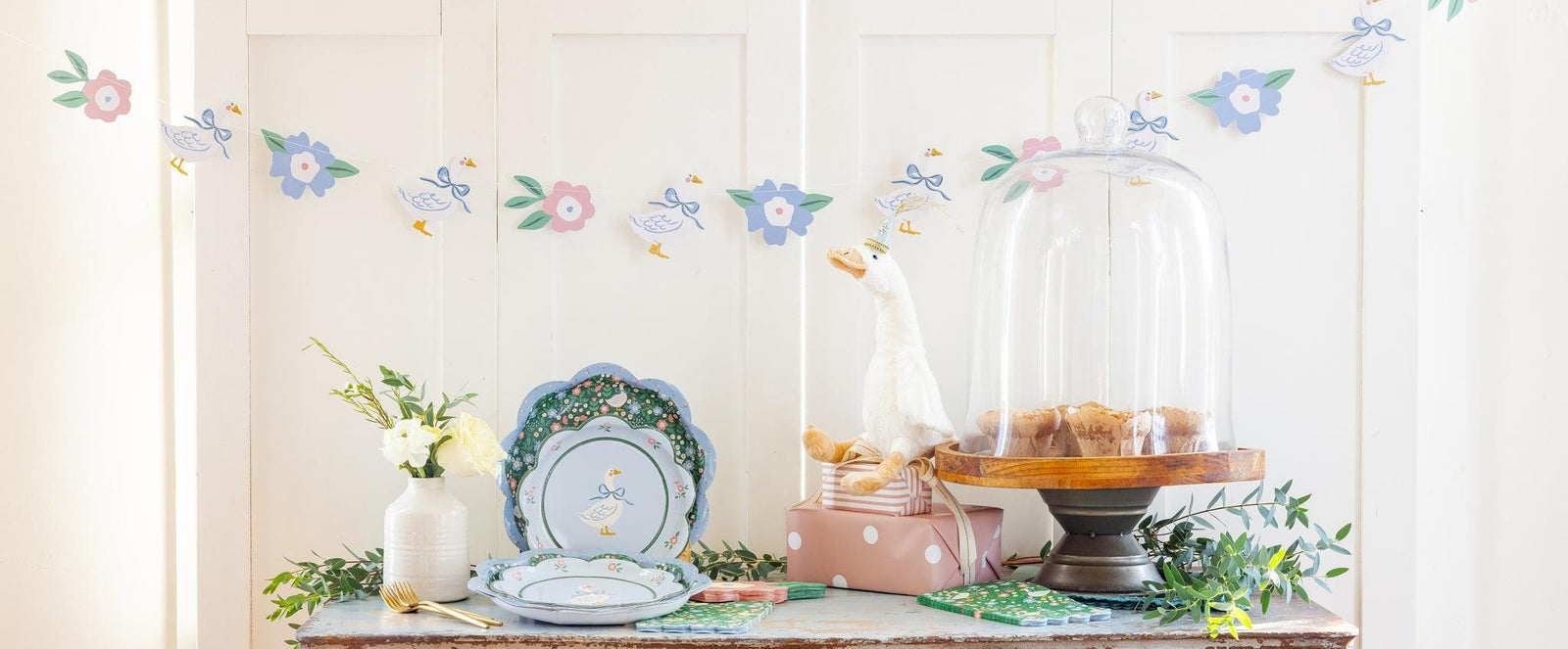 Spring Blue Goose Banner - Stesha Party