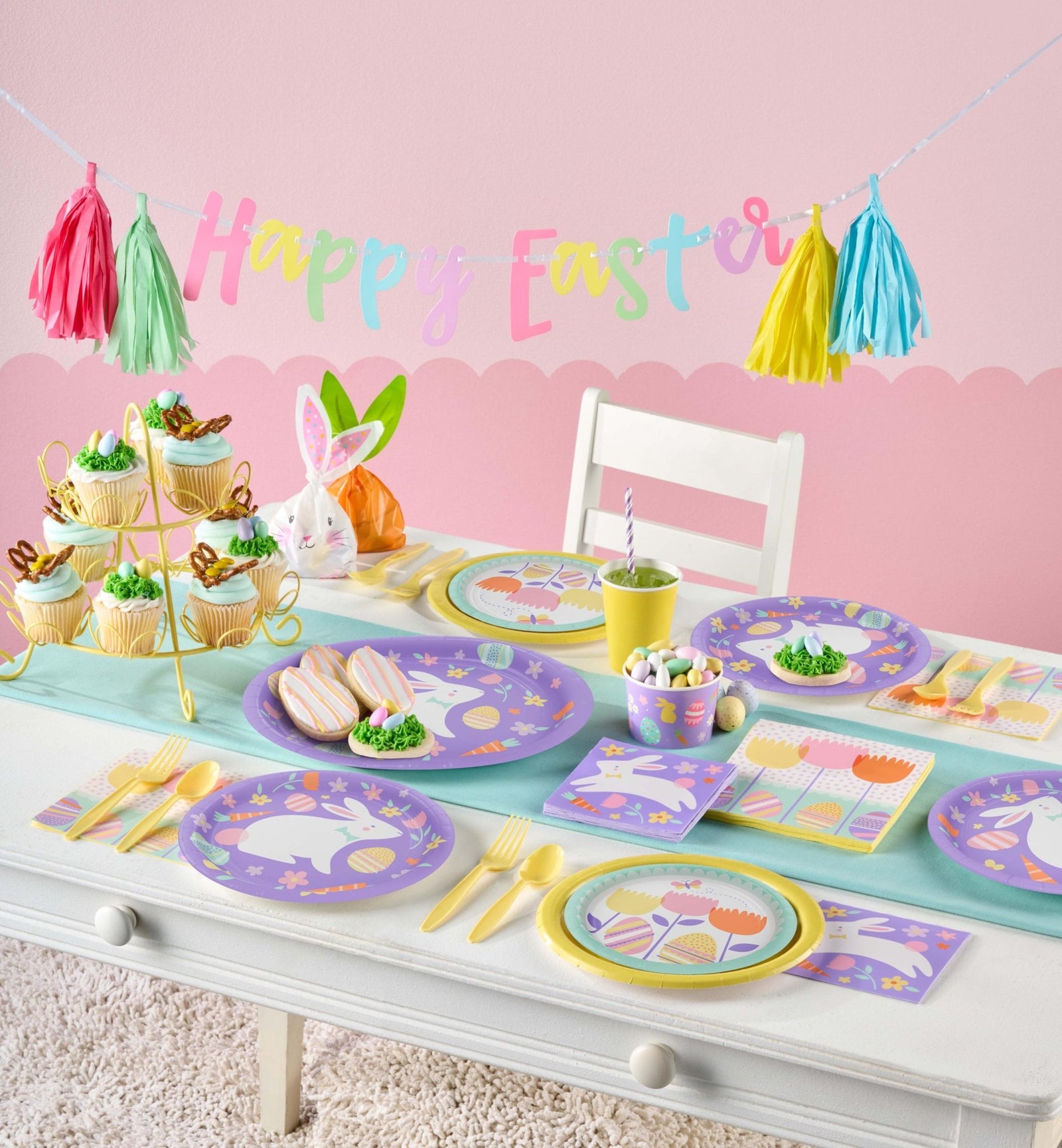 Spring Easter Bunny Plates - Stesha Party