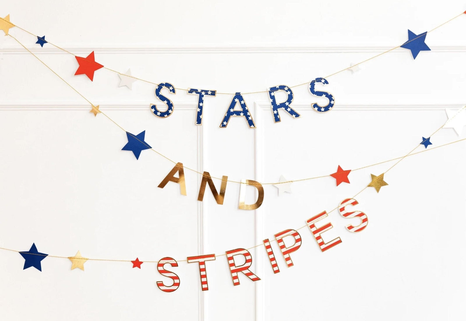 Stars & Stripes Party Banner Set - Stesha Party