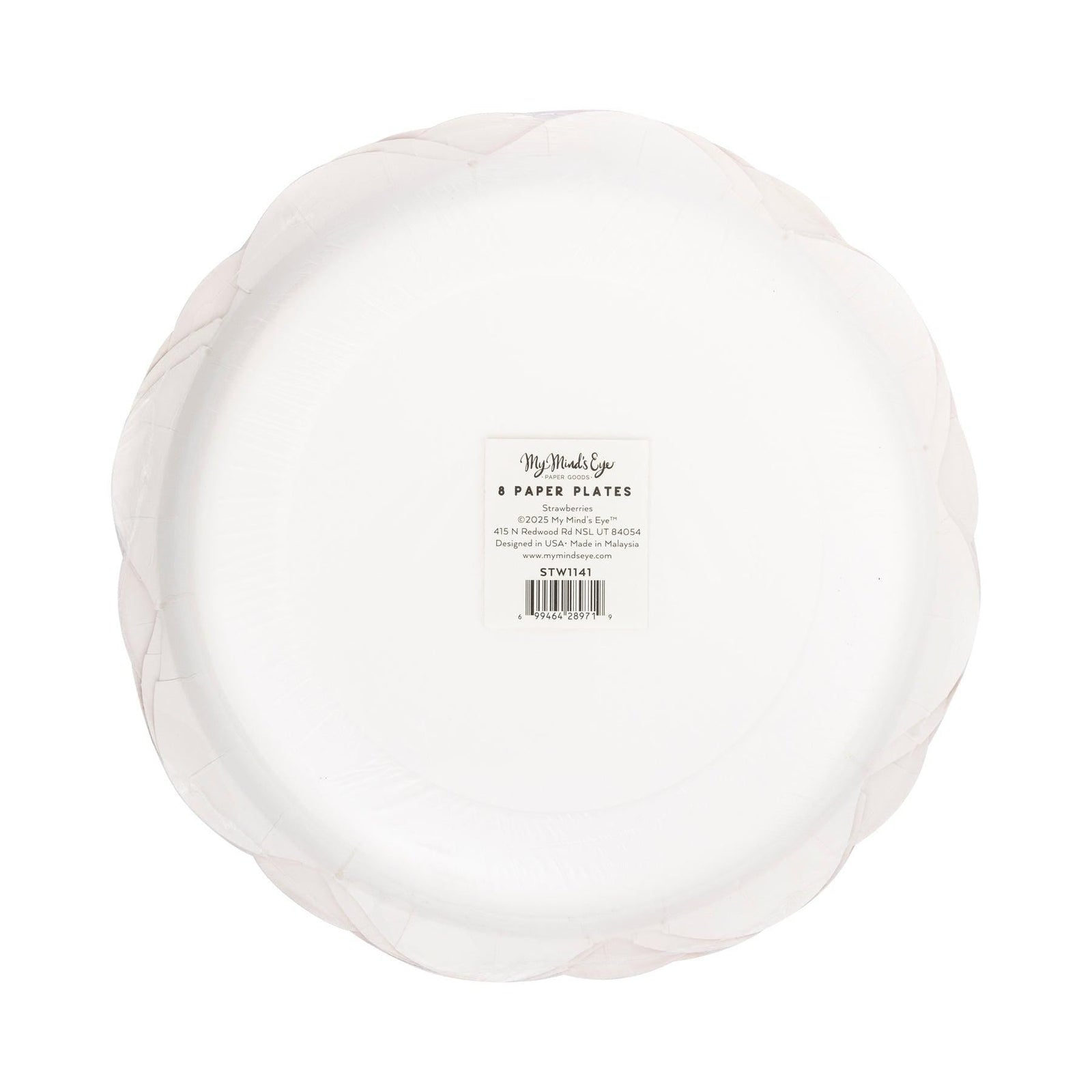 Strawberry Scalloped Plates 8ct - Stesha Party