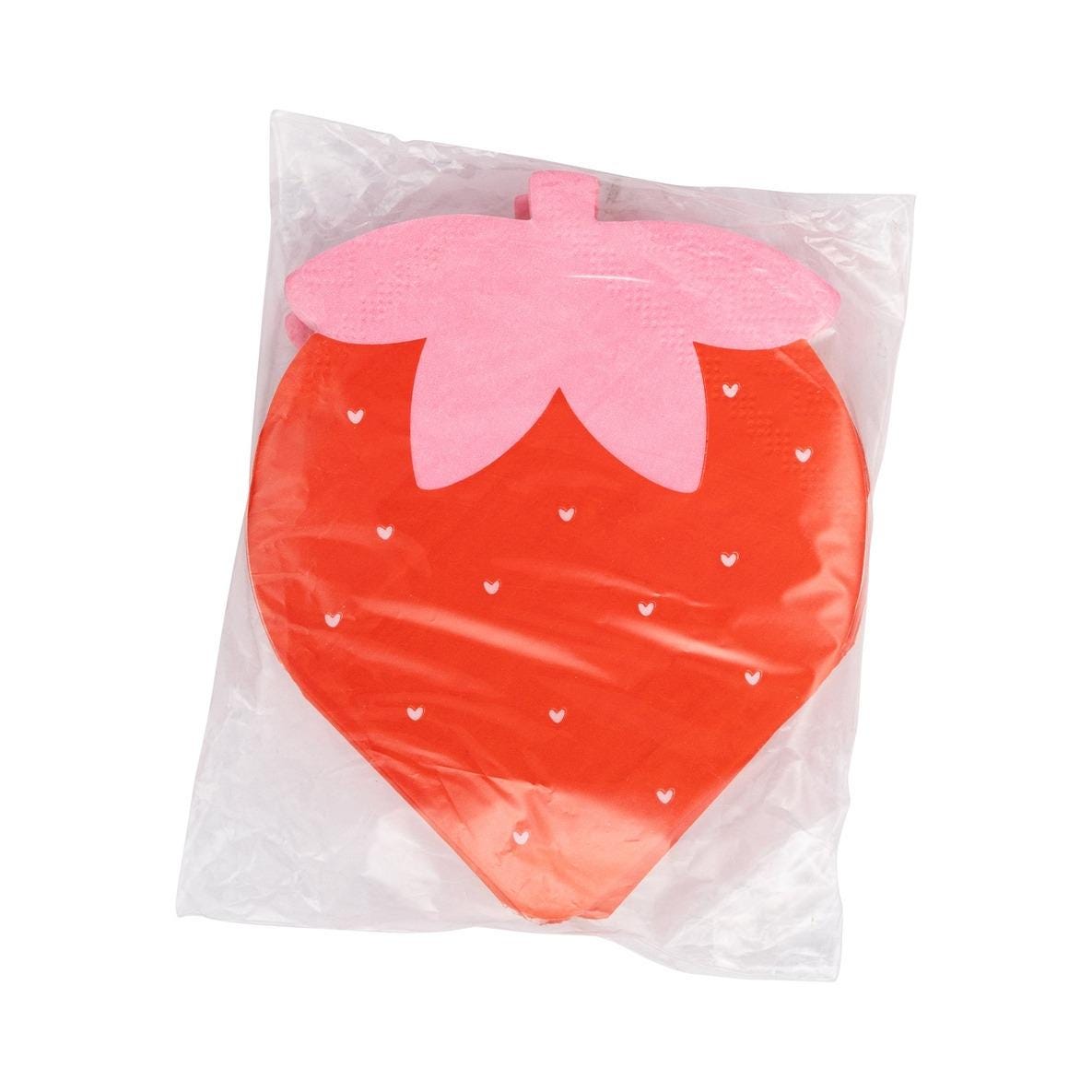 Strawberry Shape Napkins 24ct - Stesha Party
