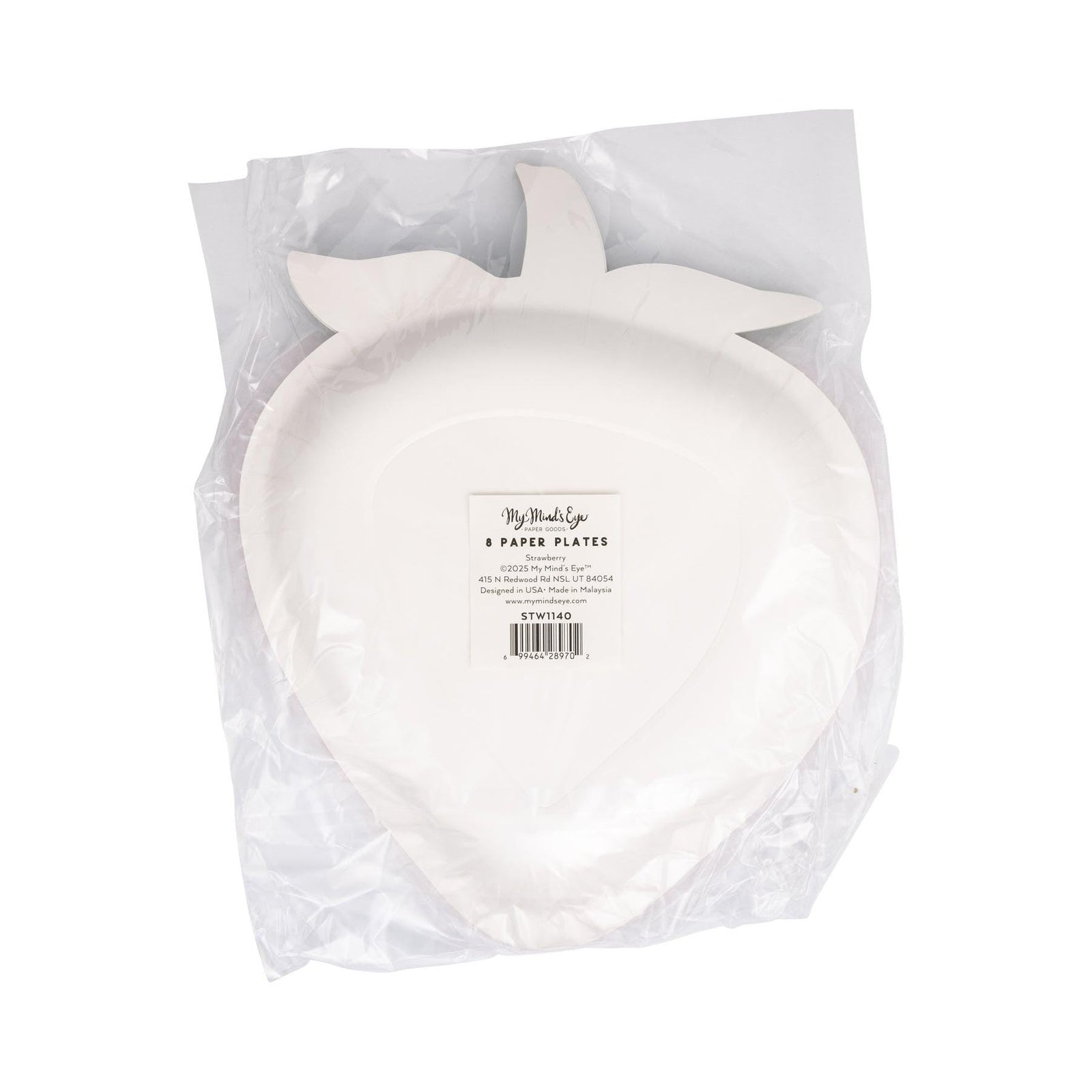 Strawberry Shaped Plates 8ct - Stesha Party