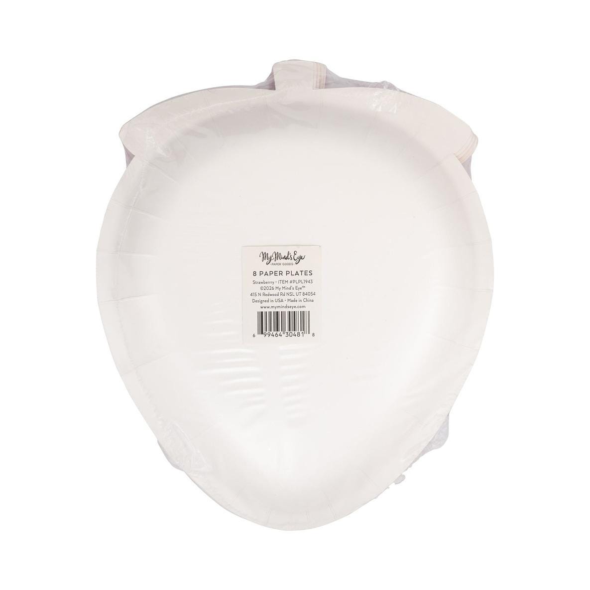 Strawberry Shaped Plates 8ct - Stesha Party