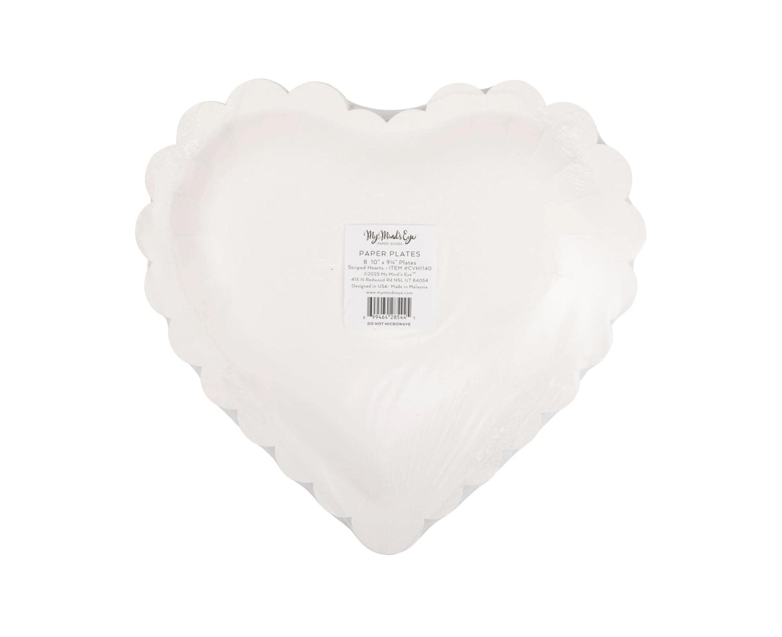 Striped Heart Plates - Stesha Party