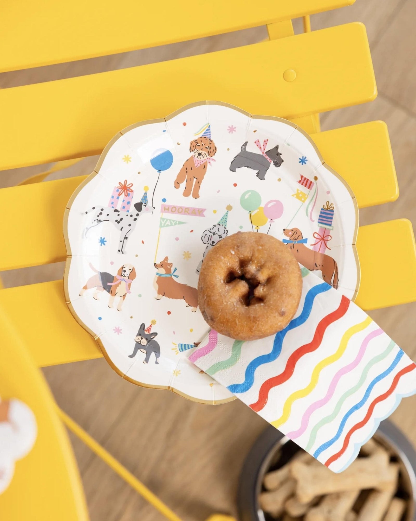 Striped Rainbow Party Napkins 24ct - Stesha Party