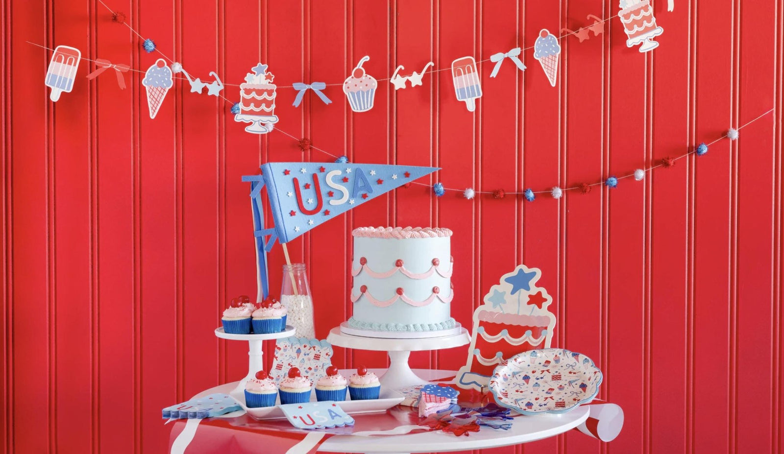 Summer Patriotic Banner Set 2pc - Stesha Party