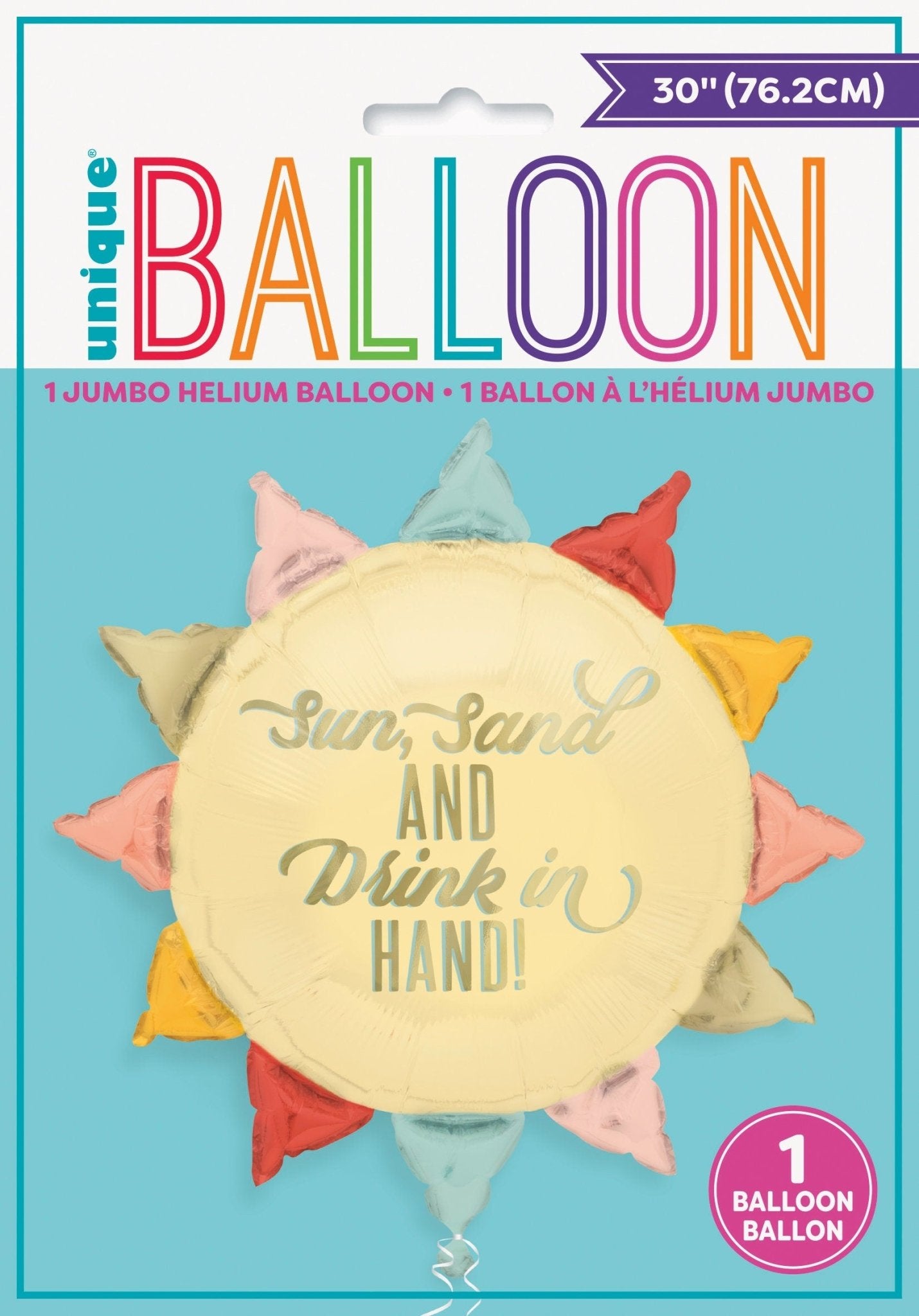 Sun Sand & Drink in Hand Balloon - Stesha Party