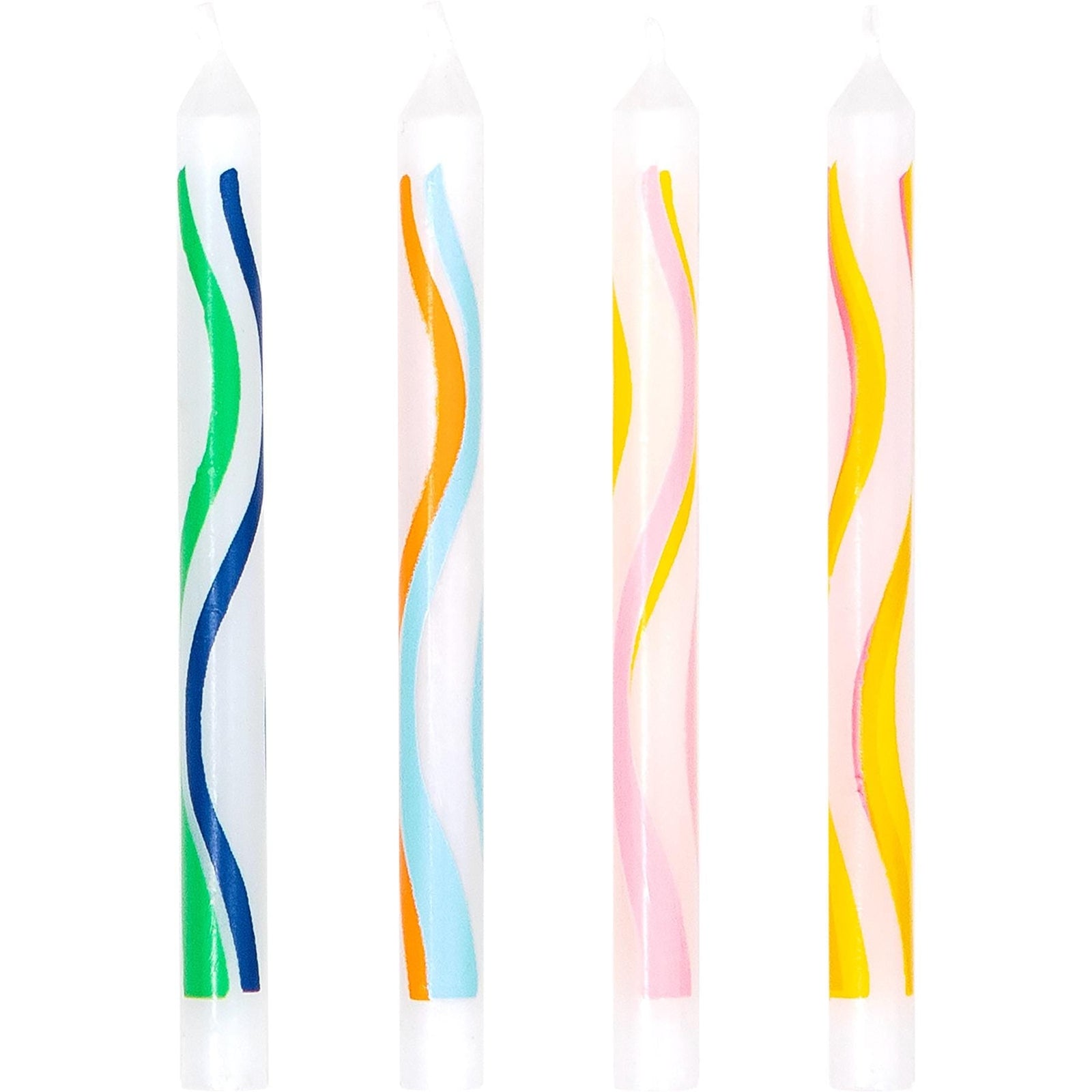Swirl Stripe Birthday Candles 20ct - Stesha Party