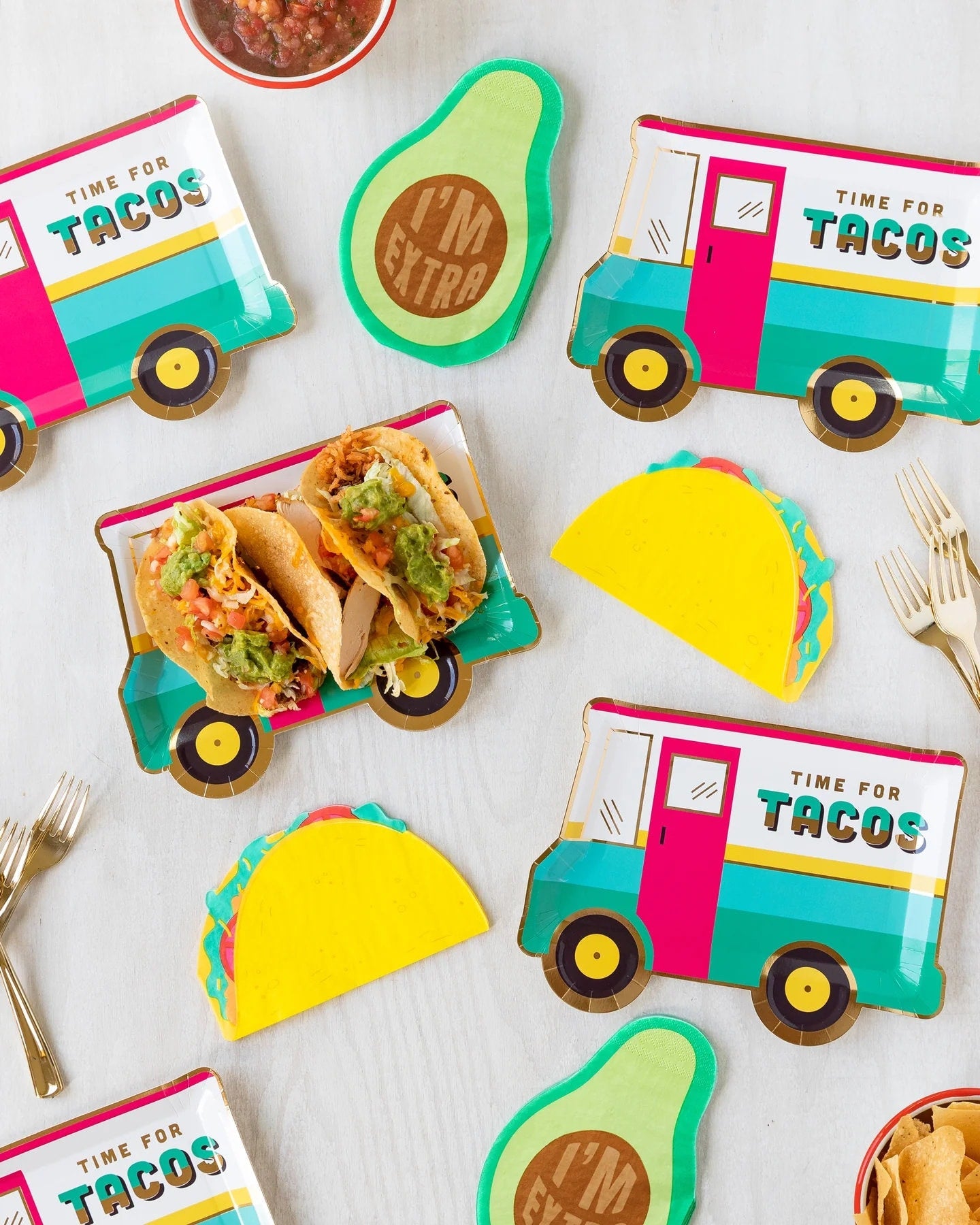 Taco Truck Plates - Stesha Party