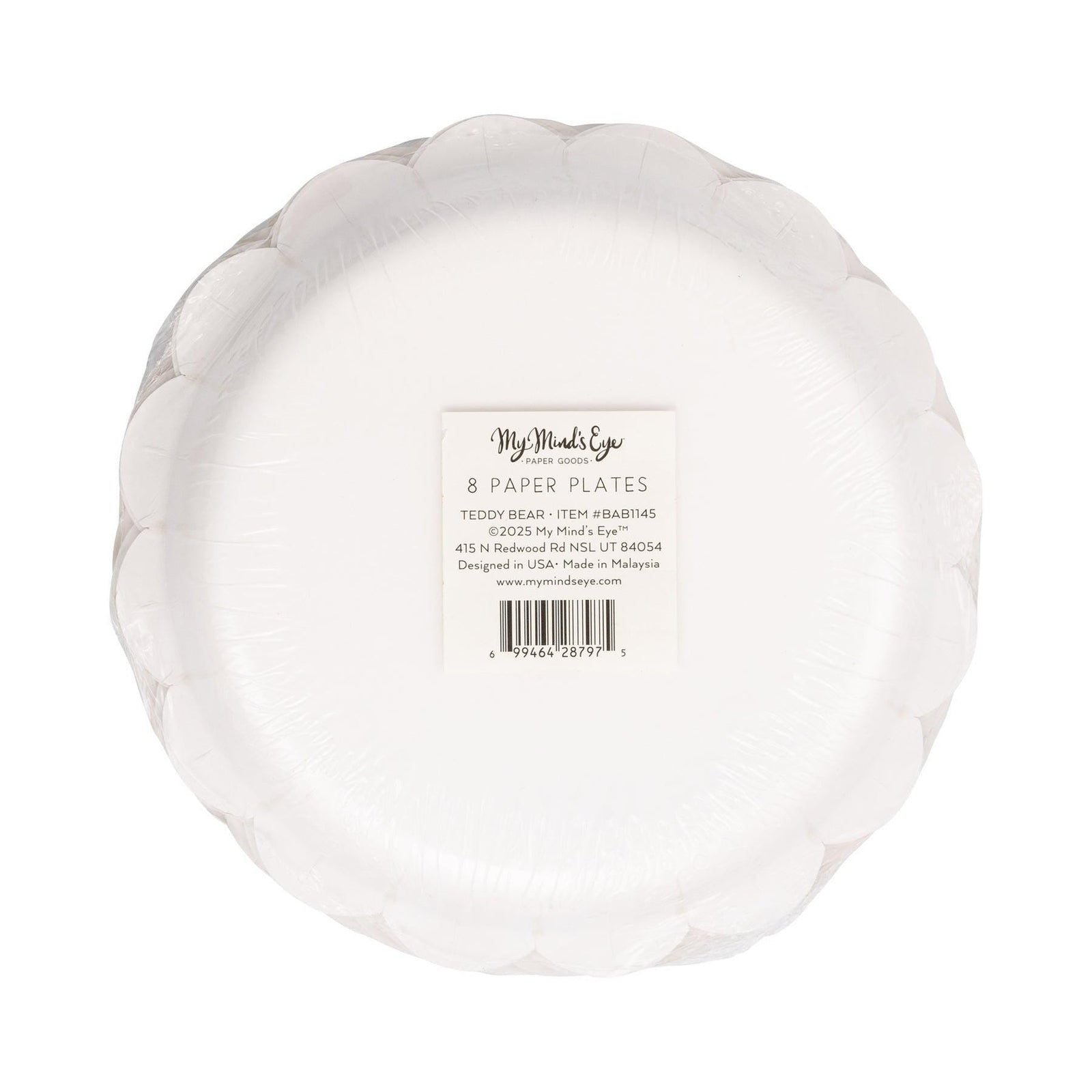 Teddy Bear Gold Foil Plates 8ct - Stesha Party