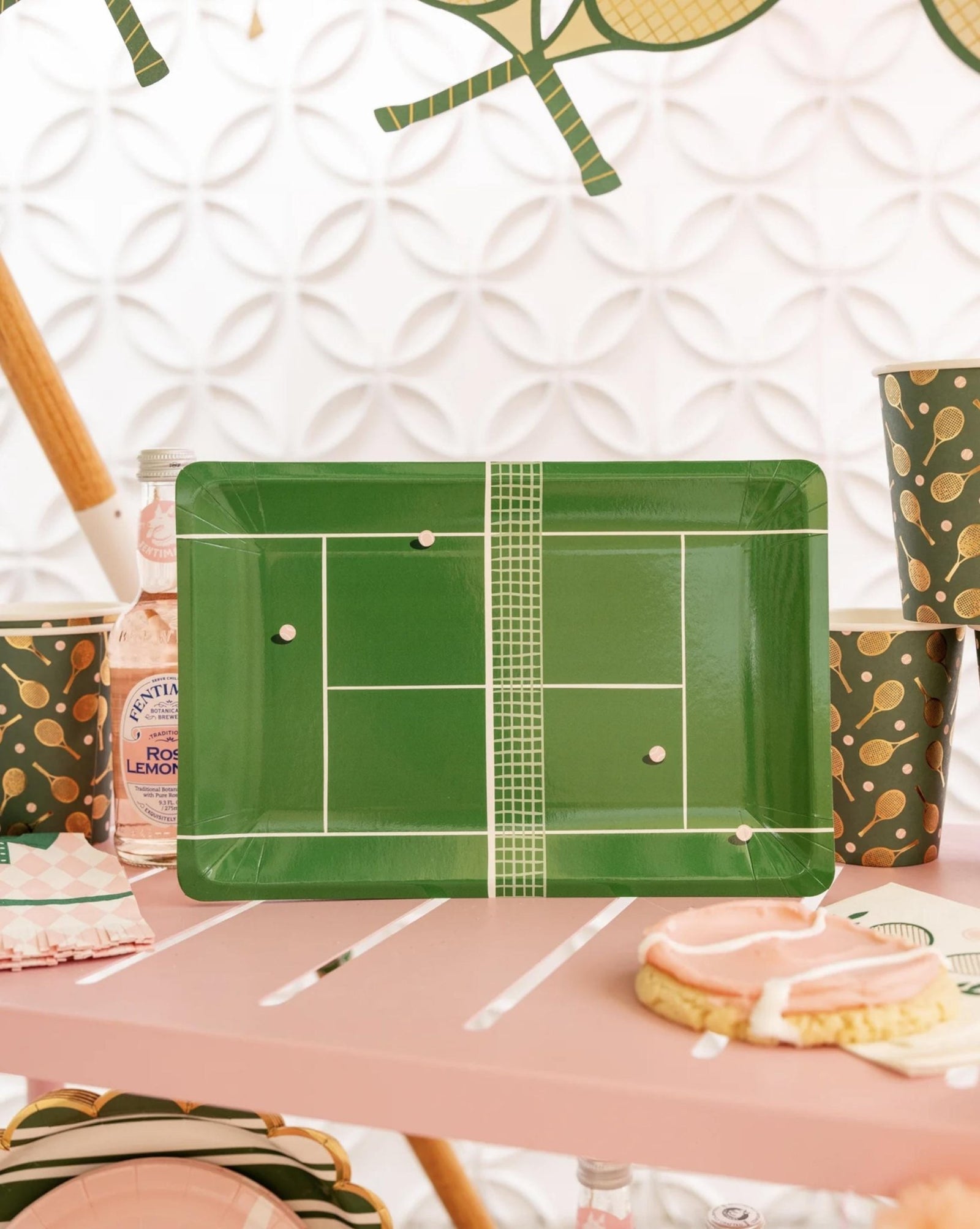 Tennis Court Party Plates - Stesha Party