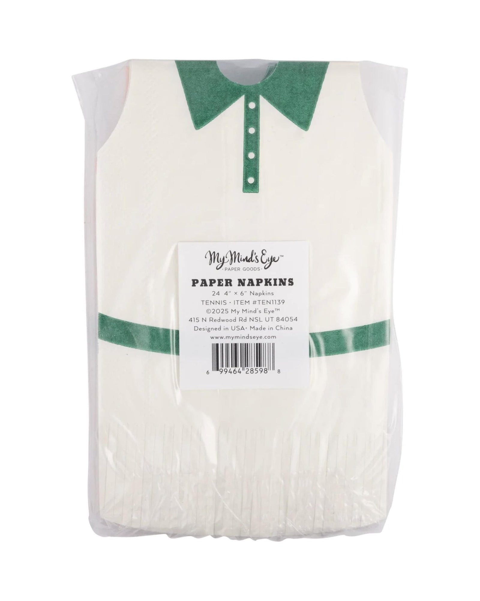 Tennis Dress Fringe Napkins - Stesha Party