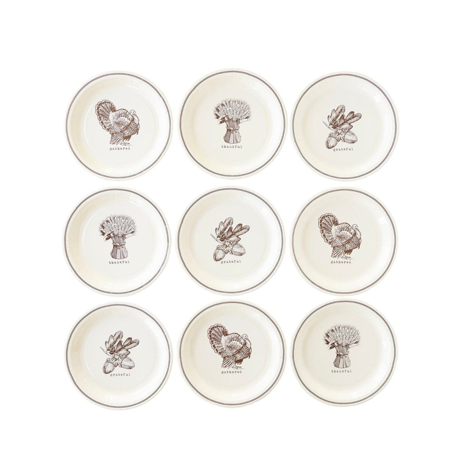Thanksgiving Paper Plates - Stesha Party
