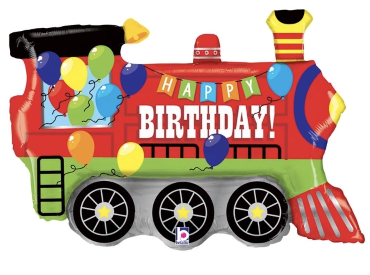 Train Birthday Balloon 37" - Stesha Party