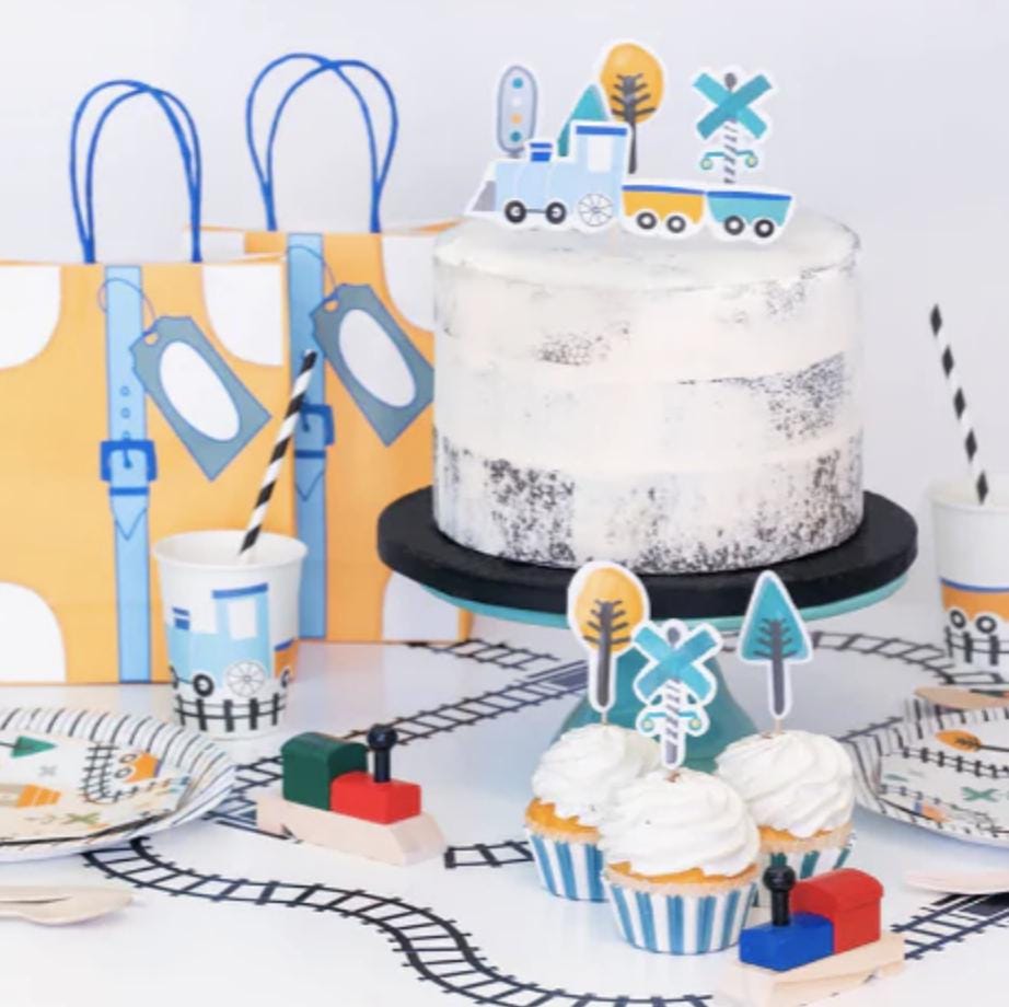 Train Cake Plates - Stesha Party