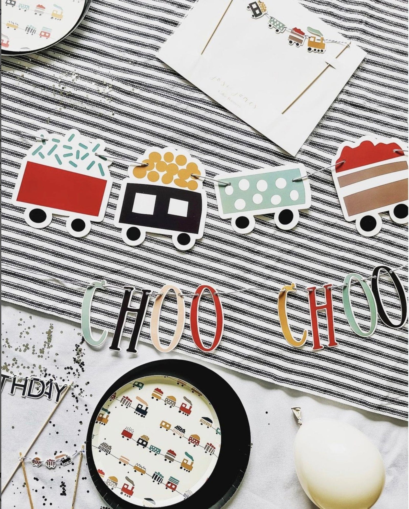 Train Cake Plates - Stesha Party