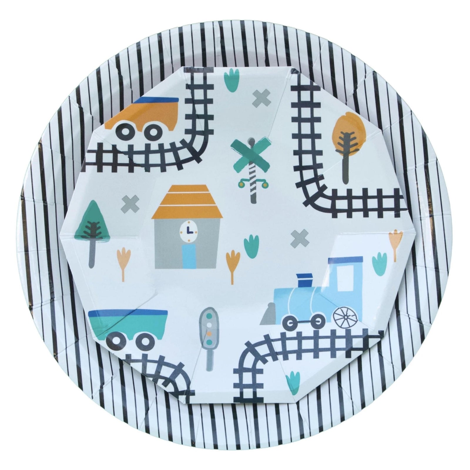 Train Cake Plates - Stesha Party